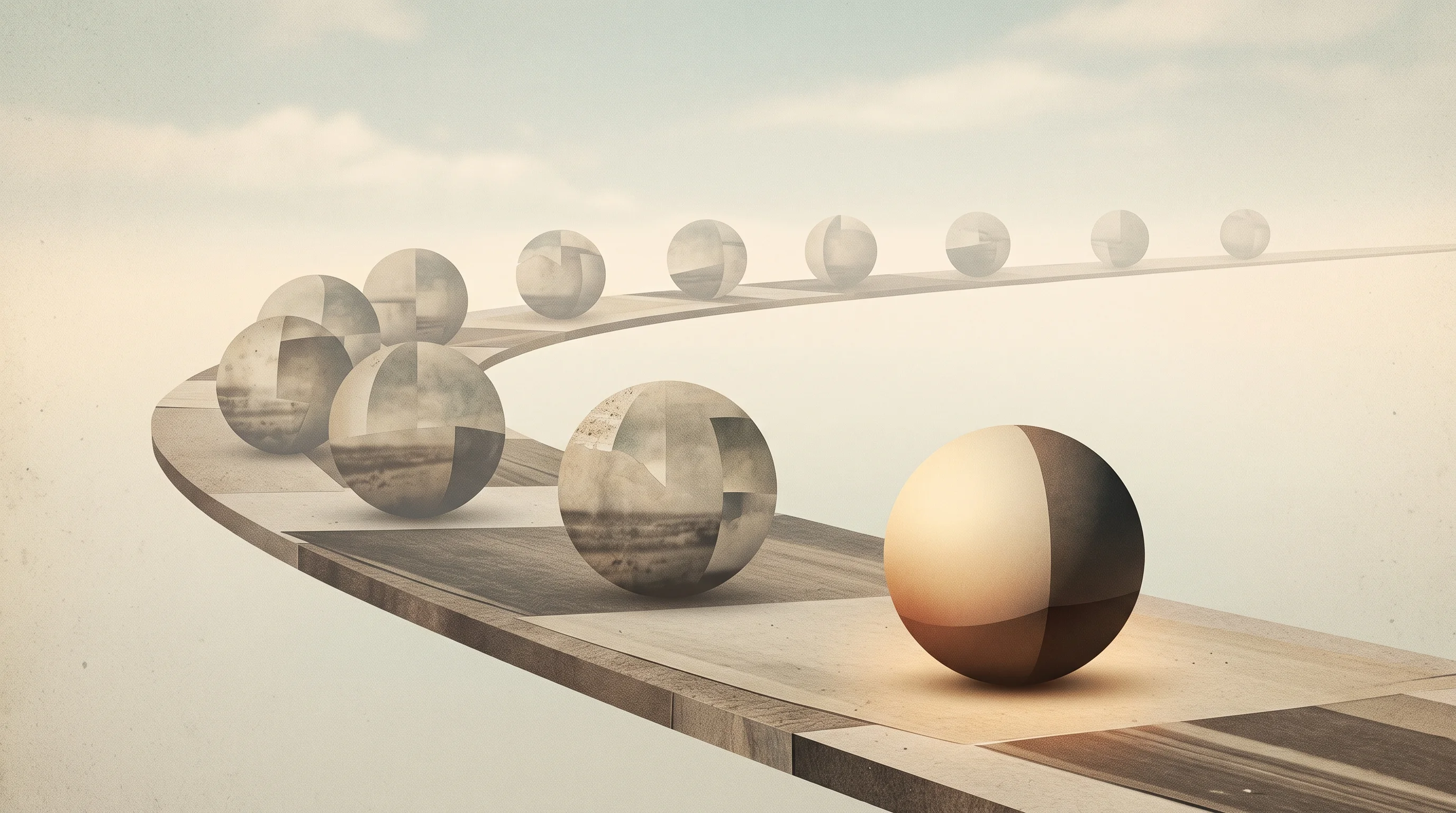 Digital illustration for article section "The Long Game" in "Virtual Cells: How AI Models Are Reinventing Drug Discovery in 2026" - A conceptual, minimalist image representing the concept of a long-term strategy and the challenge of...