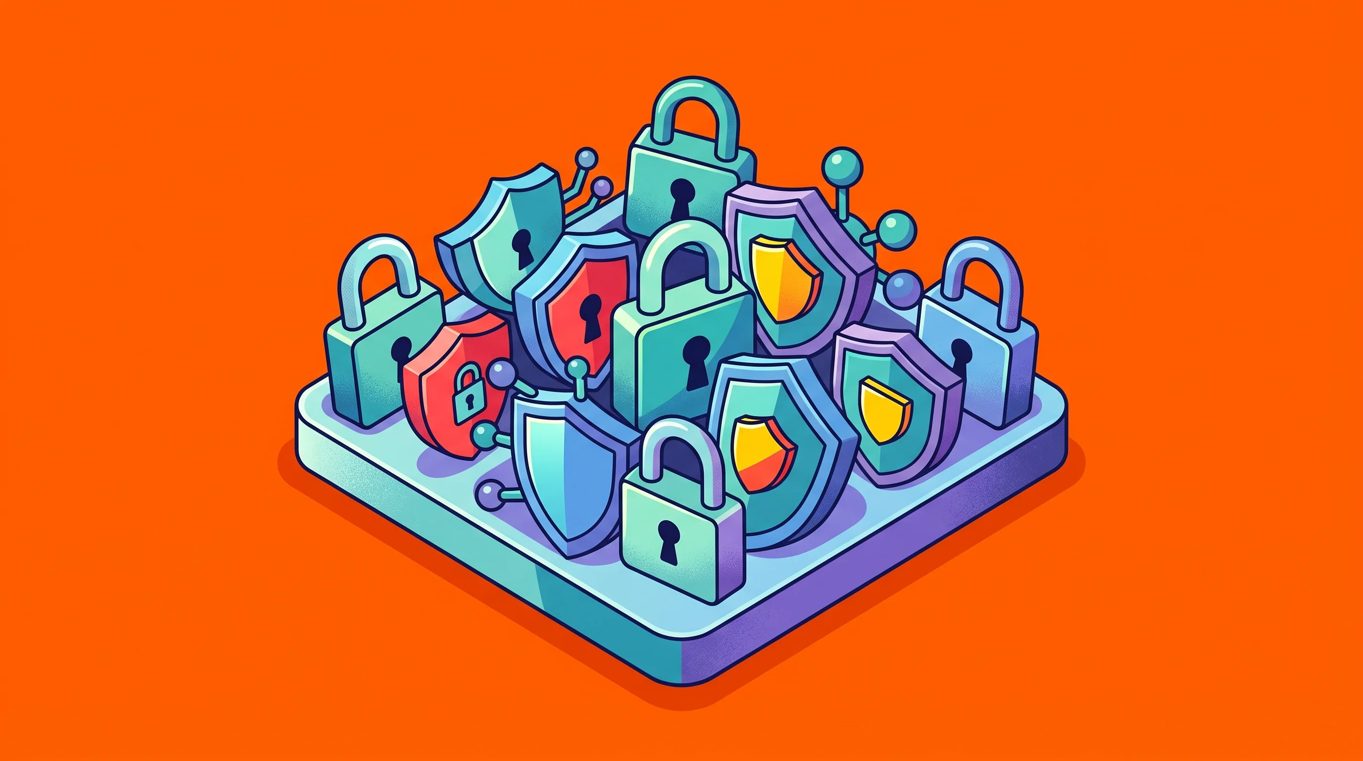 Digital illustration for article section "A Suddenly Crowded Space" in "Elite Hackers Launch AI Security Platform That Found 730+ Bugs" - A conceptual, modern illustration depicting a "crowded space" and competitive "land grab" in the sof...