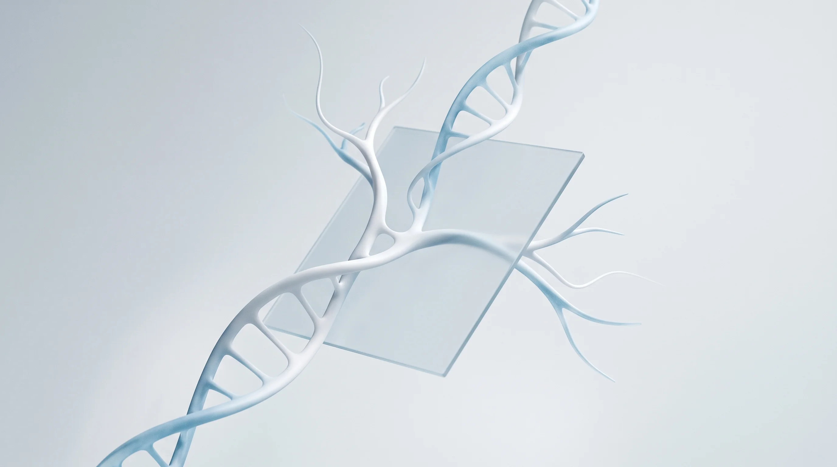Digital illustration for article section "What Happens Next" in "The Race to Build Virtual Cells: AI Models That Predict Drug Response" - A conceptual, modern representation of scientific validation and genetic prediction featuring a sing...