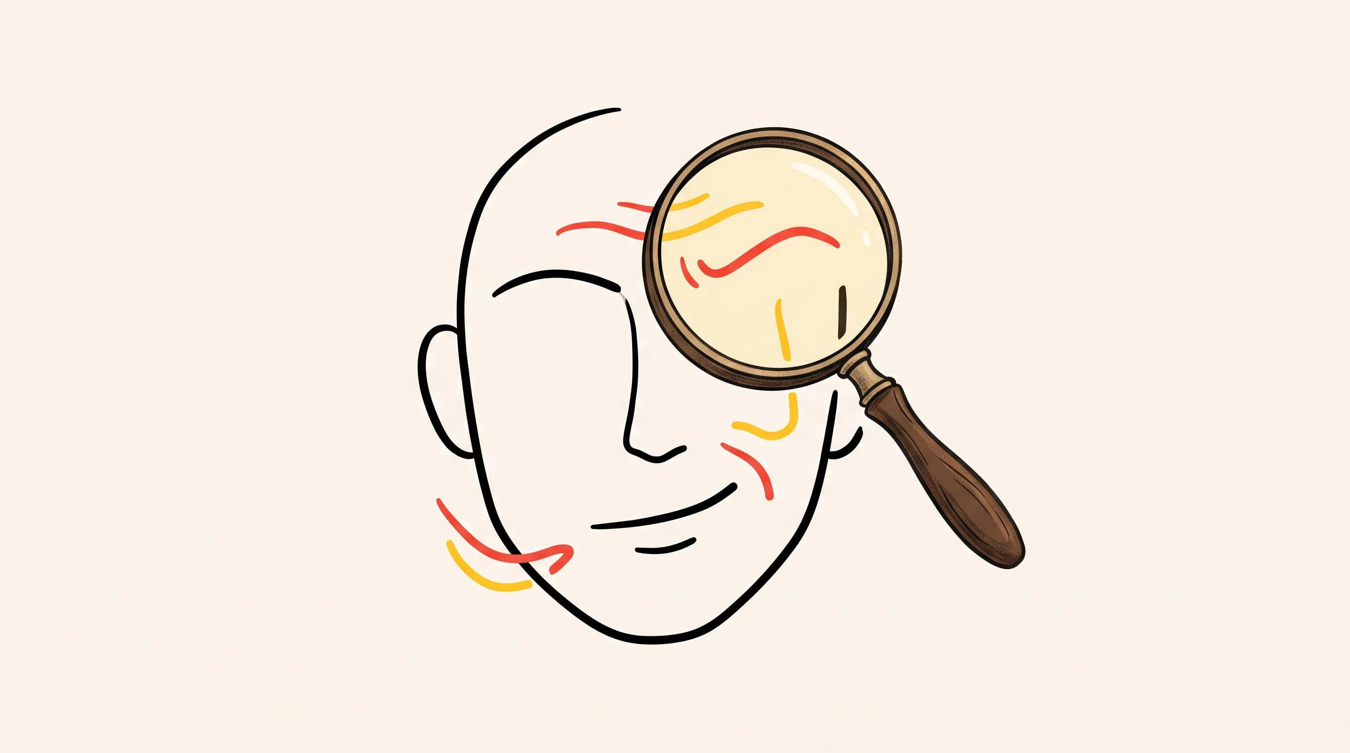 Digital illustration for article section "The Science Problem" in "Mira's AI Moderator Reads Emotions in Interviews as Regulations Loom" - A conceptual, minimalist illustration representing the contested science of emotion detection, featu...