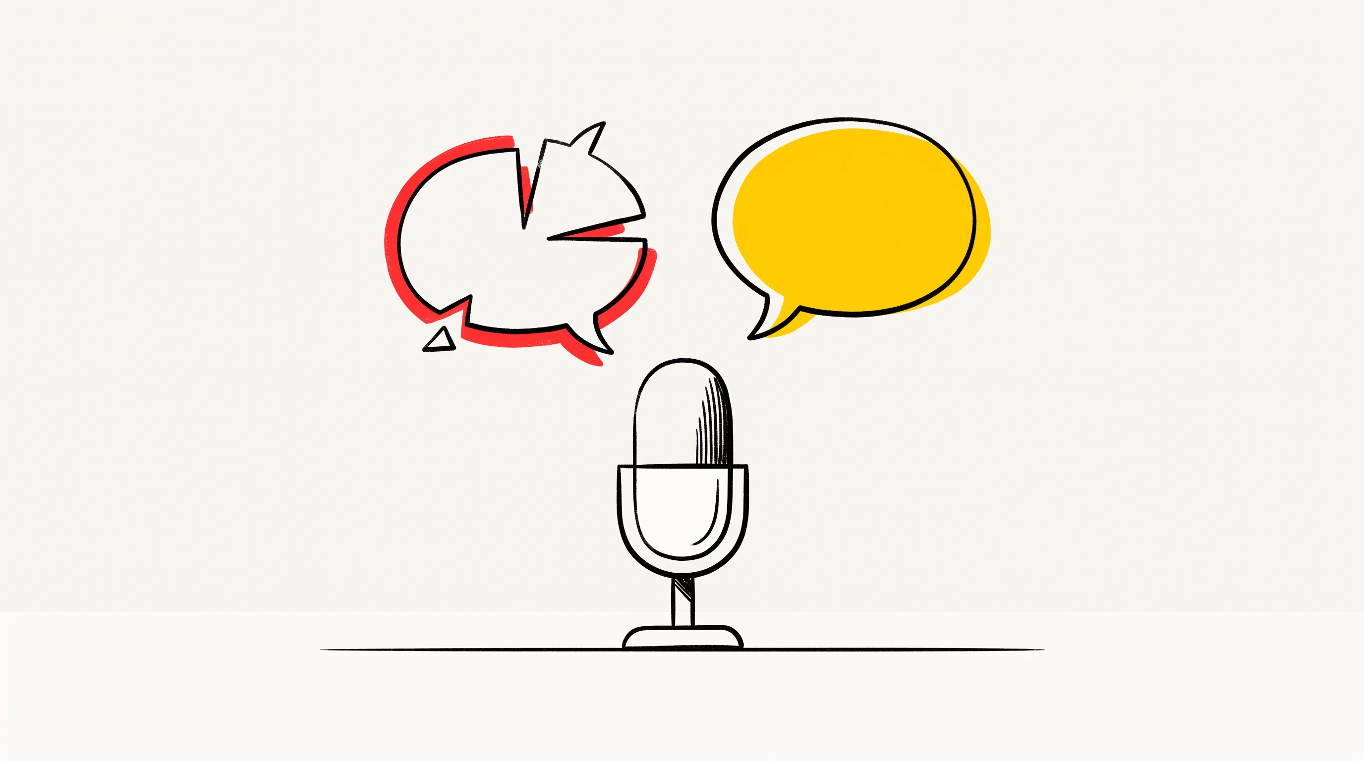 Digital illustration for article section "Mixed Reviews from the Field" in "Mira's AI Moderator Reads Emotions in Interviews as Regulations Loom" - A minimalist, conceptual illustration representing mixed reviews and practitioner sentiment regardin...
