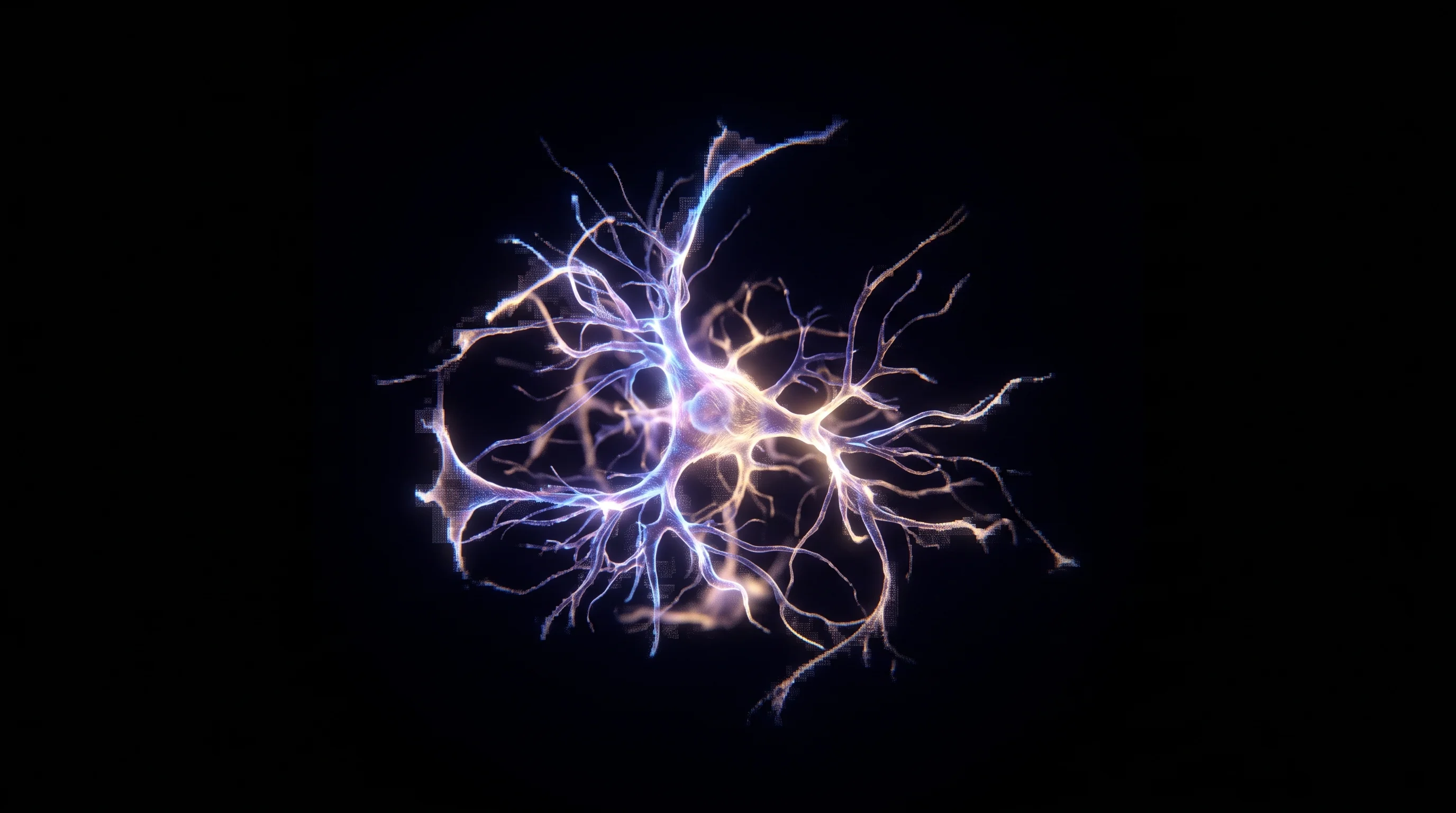 Digital illustration for article section "The Hard Questions" in "Brain Cells as AI Compute: Inside the Biocomputing Revolution" - A minimalist, conceptual visualization of biological computing and neural culture variability, featu...