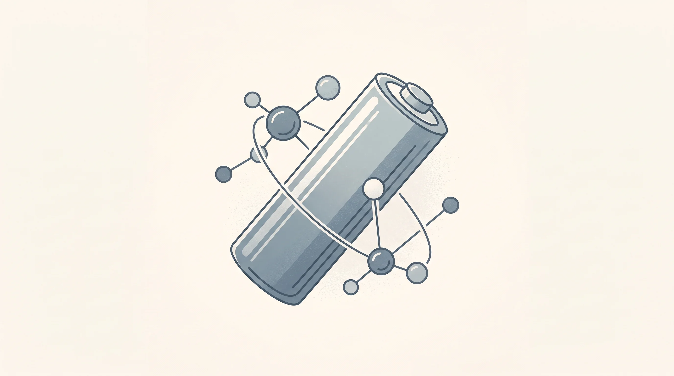 Digital illustration for article section "Real-World Momentum" in "AI Startup Unlocks 90% of Materials Research Data Scientists Never Publish" - A conceptual, minimalist illustration representing real-world momentum in battery research, featurin...