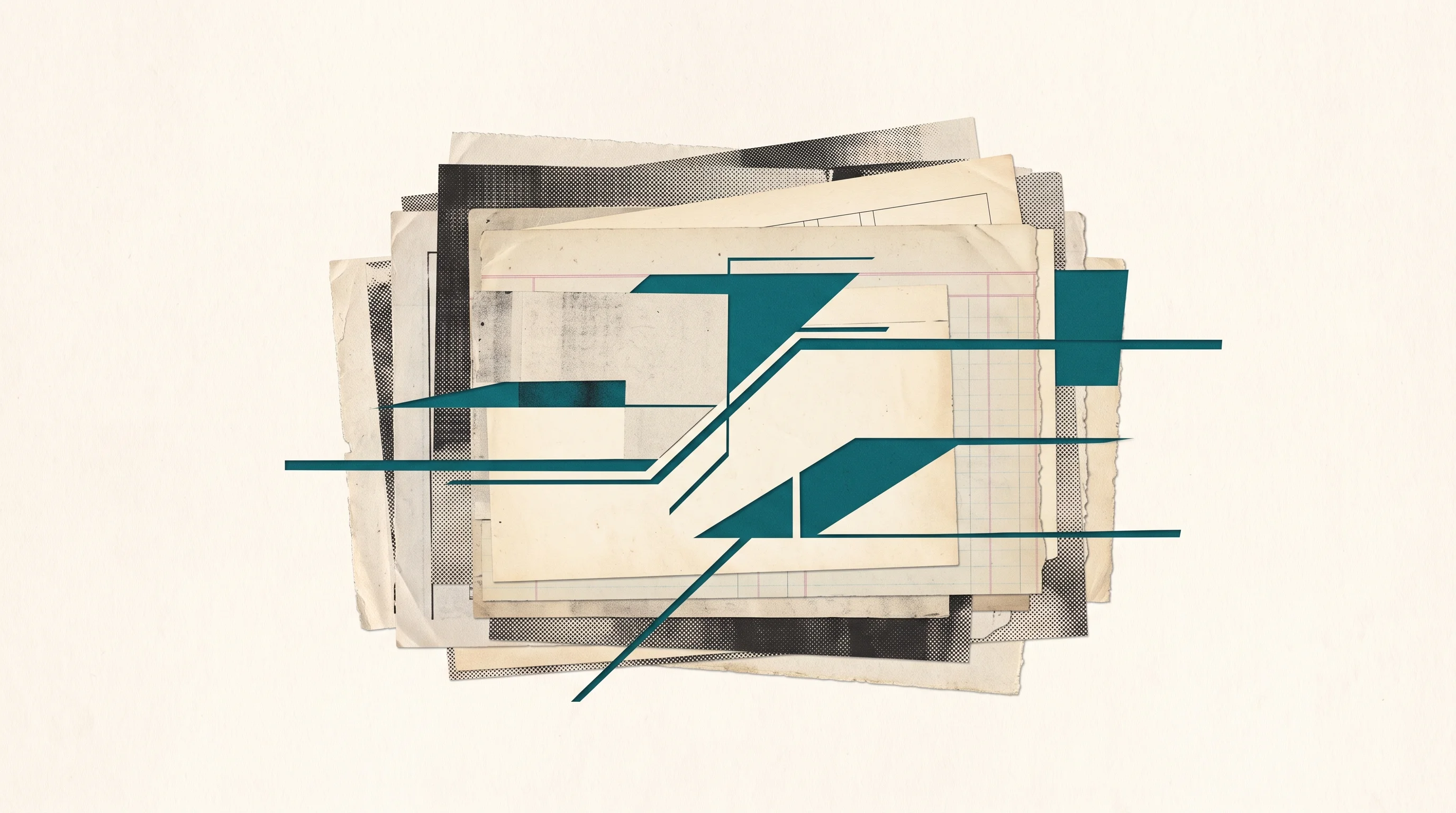 Digital illustration for article section "The Pitch, and the Gaps" in "Fiscal.ai Structures 7,000+ Investor Letters Into Searchable Data" - A conceptual, minimalist composition representing the streamlined analysis of financial narratives, ...