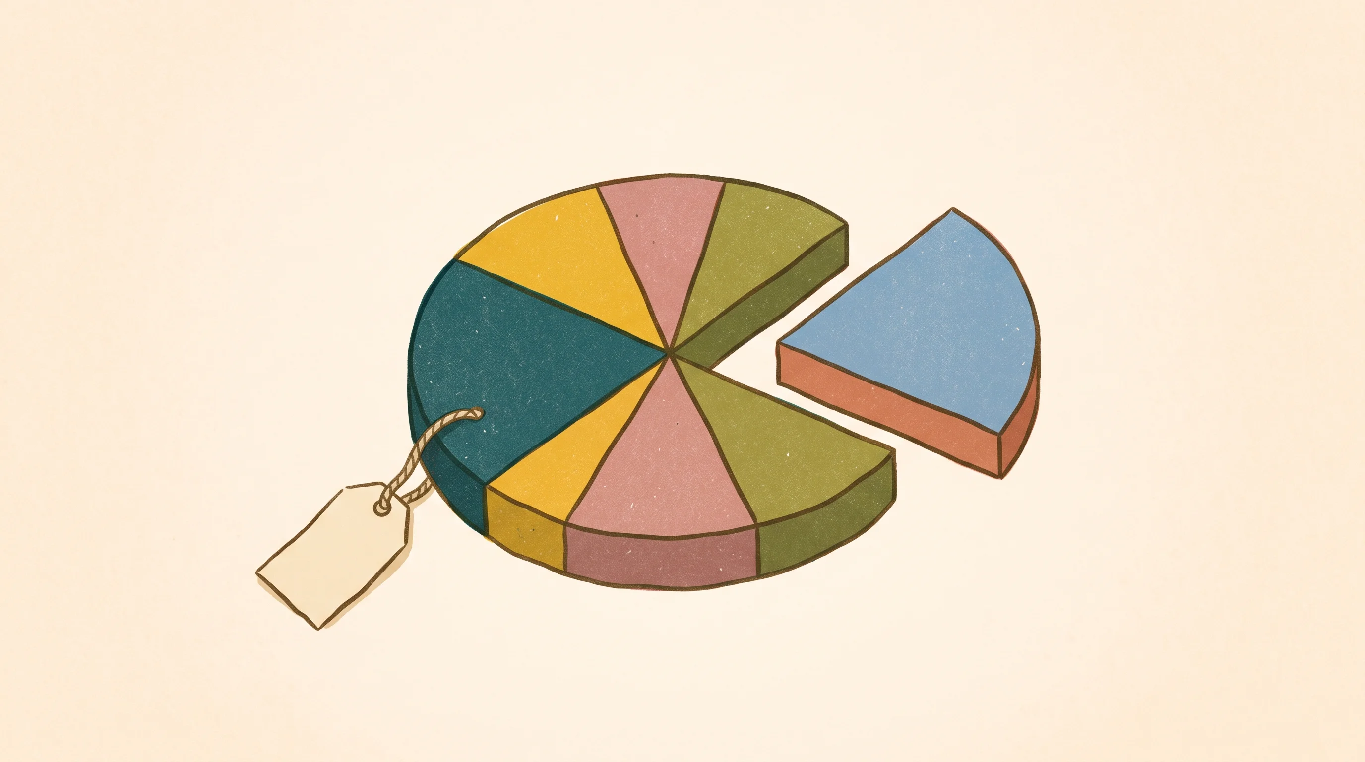 Digital illustration for article section "What Happens Now" in "Oratomic Raises $300M Series A for Quantum Computing Breakthrough" - A conceptual financial illustration representing undisclosed company valuation and ownership stakes,...