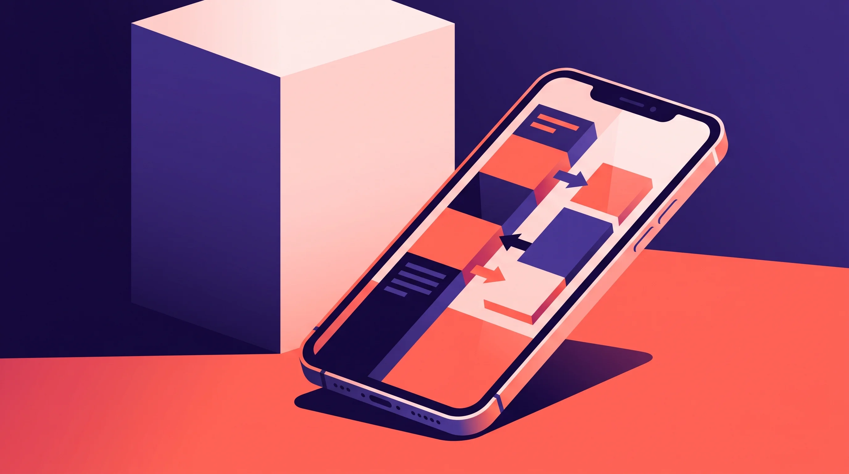 Digital illustration for article section "The Codex Evolution" in "How a Non-Coder Runs 100-Hectare Farm Using OpenAI's Codex" - A clean, conceptual representation of mobile workflow evolution featuring a sleek, modern smartphone...