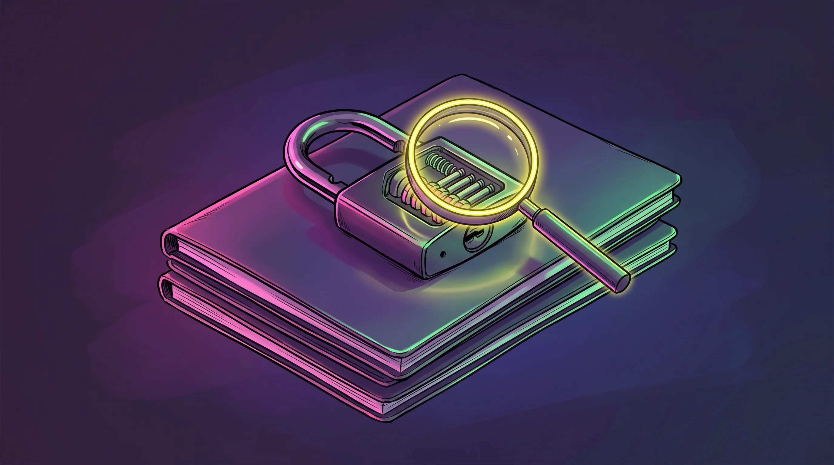 Digital illustration for article section "The Security Incident" in "How Lovable Hit $500M ARR in 18 Months With Viral Videos" - A clean, minimalist conceptual illustration representing a security incident and its resolution, fea...