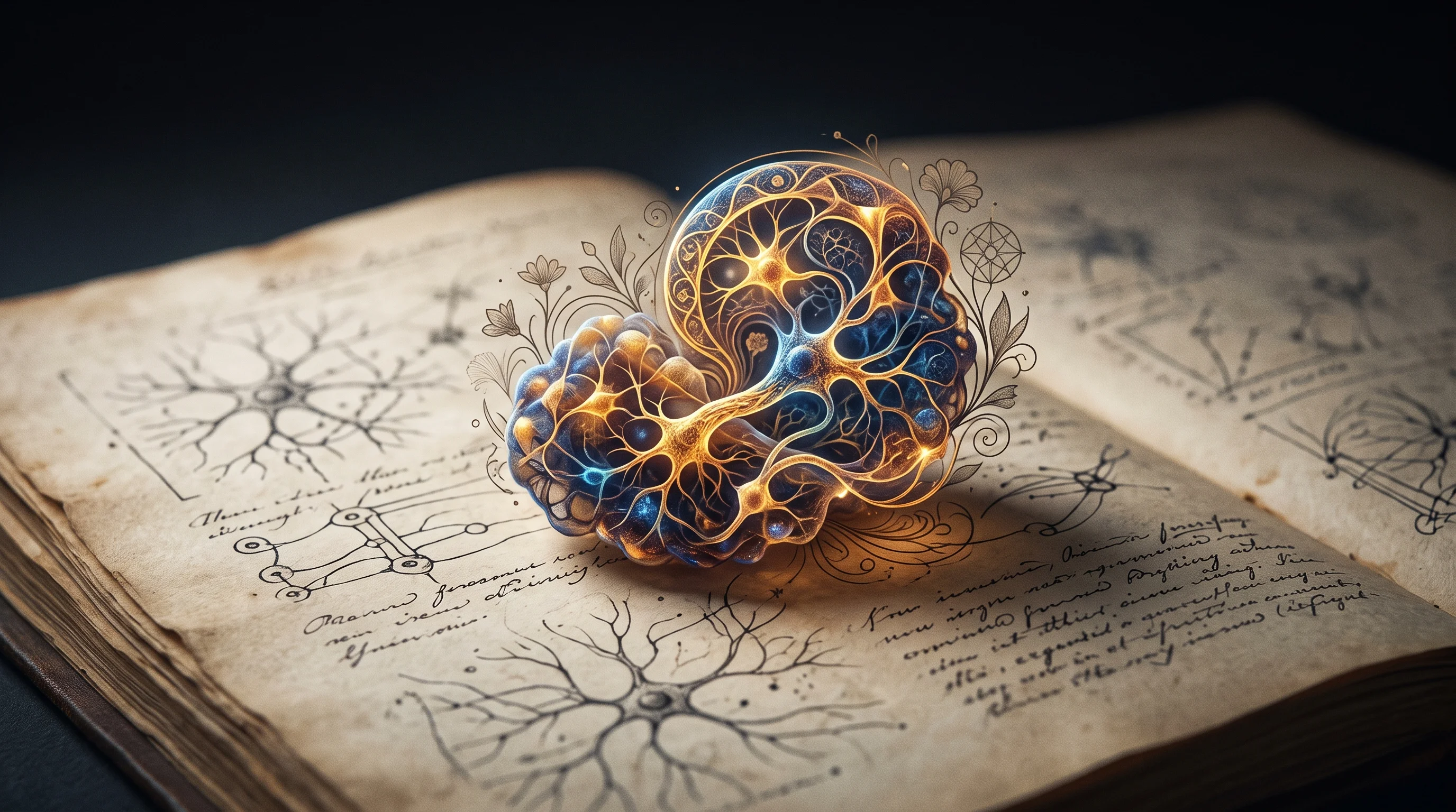 Digital illustration for article section "The Consciousness Problem" in "Living Neurons Meet AI: Inside the Race to Build Biological Computers" - A conceptual, highly focused image representing the ethical complexity of brain organoids, featuring...