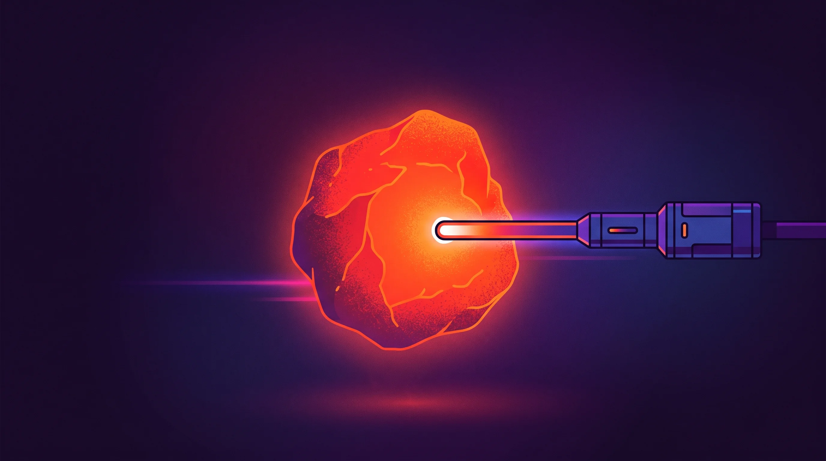 Digital illustration for article section "The Question of Pace" in "Hephae Energy Raises $17.8M to Scale Superhot Geothermal Drilling" - A conceptual and minimalist illustration representing the rapid pace of geothermal energy innovation...