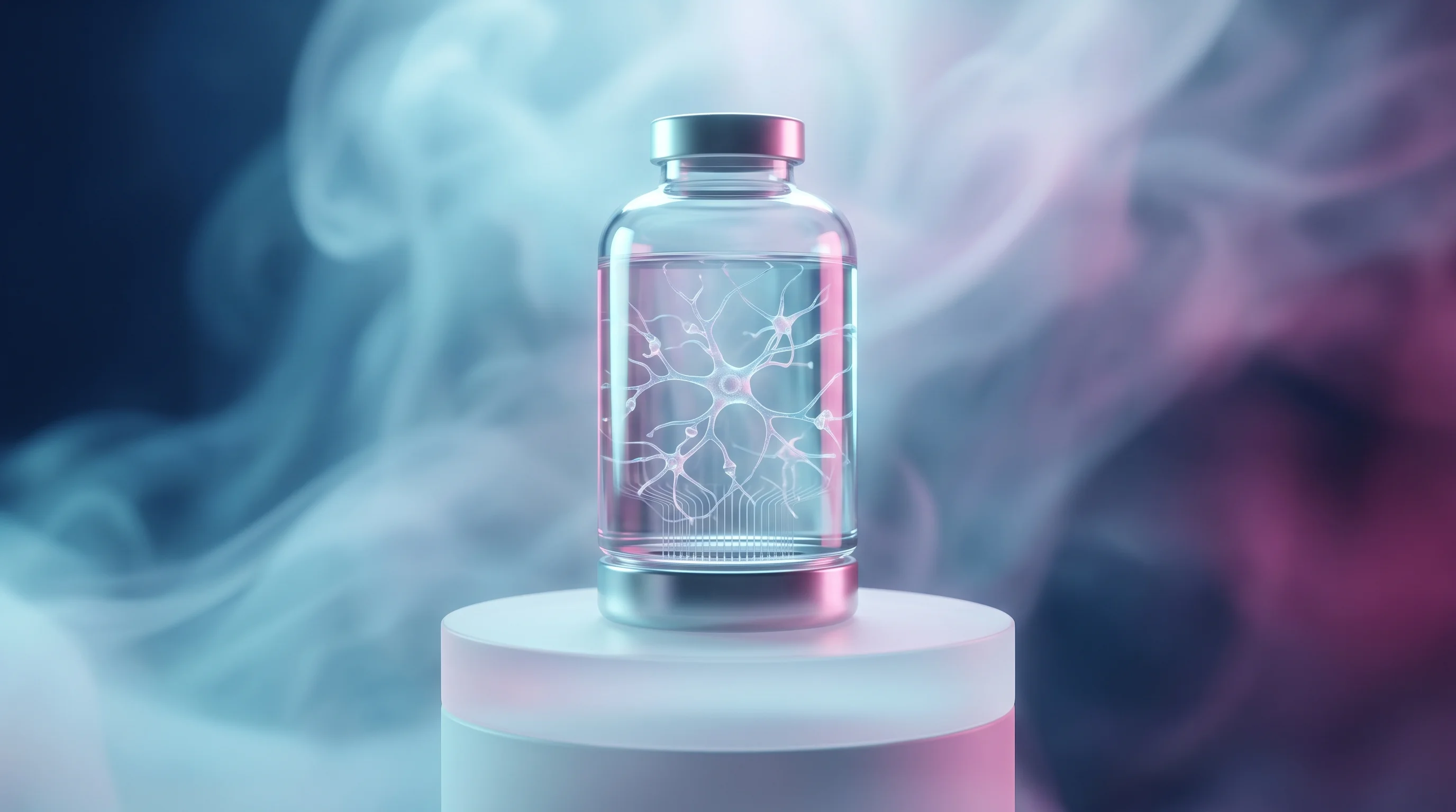 Digital illustration for article section "What Comes Next (Probably)" in "Living Neurons as AI Chips: The Race to Build Biological Computers" - A clean, minimalist conceptual visualization of biological computing platformization and cloud-based...
