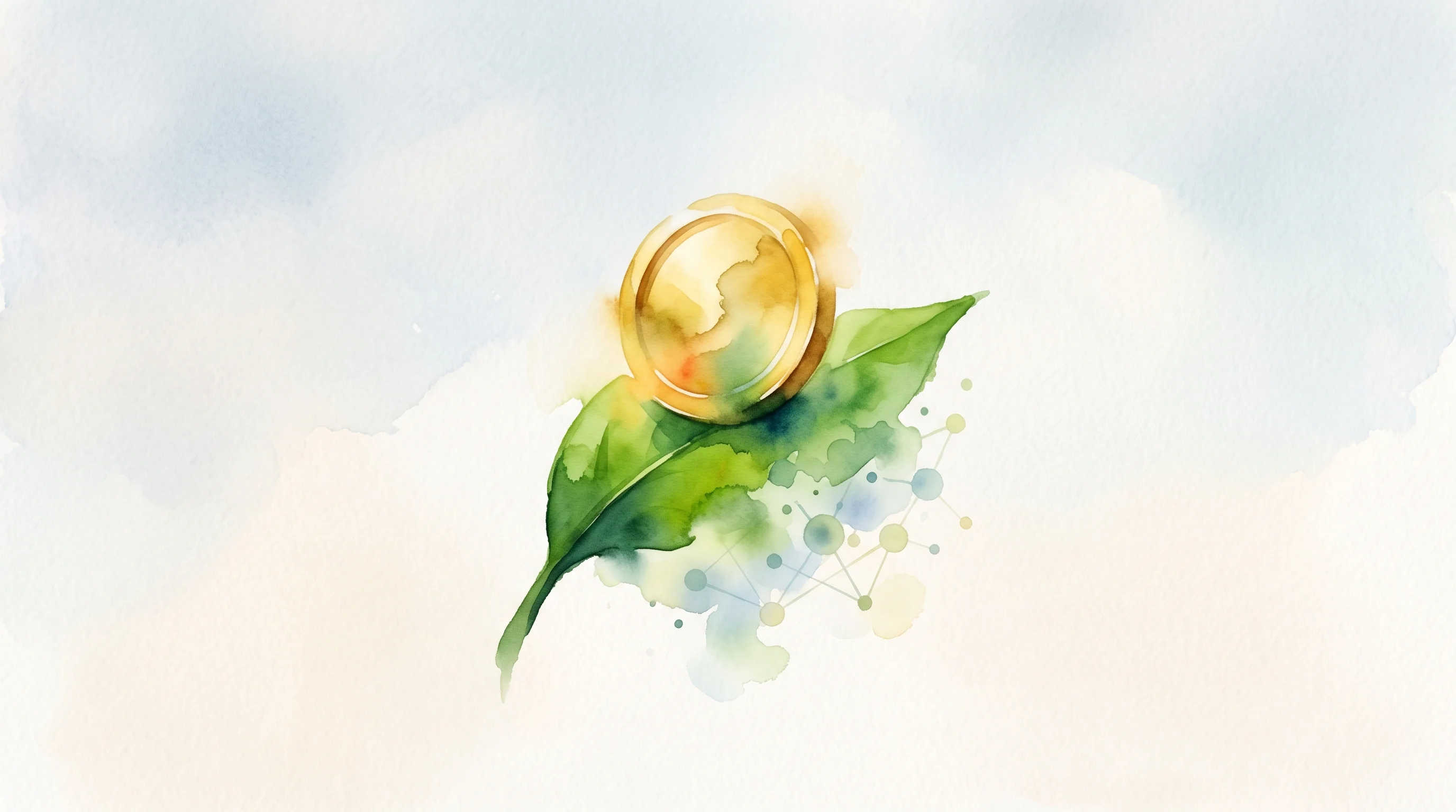 Digital illustration for article section "Where the Actual Capital Is Landing" in "UK Carbon Compliance Market Heats Up as 2027 Deadlines Loom" - A conceptual, minimalist illustration focusing on a sleek, stylized golden coin gracefully landing o...