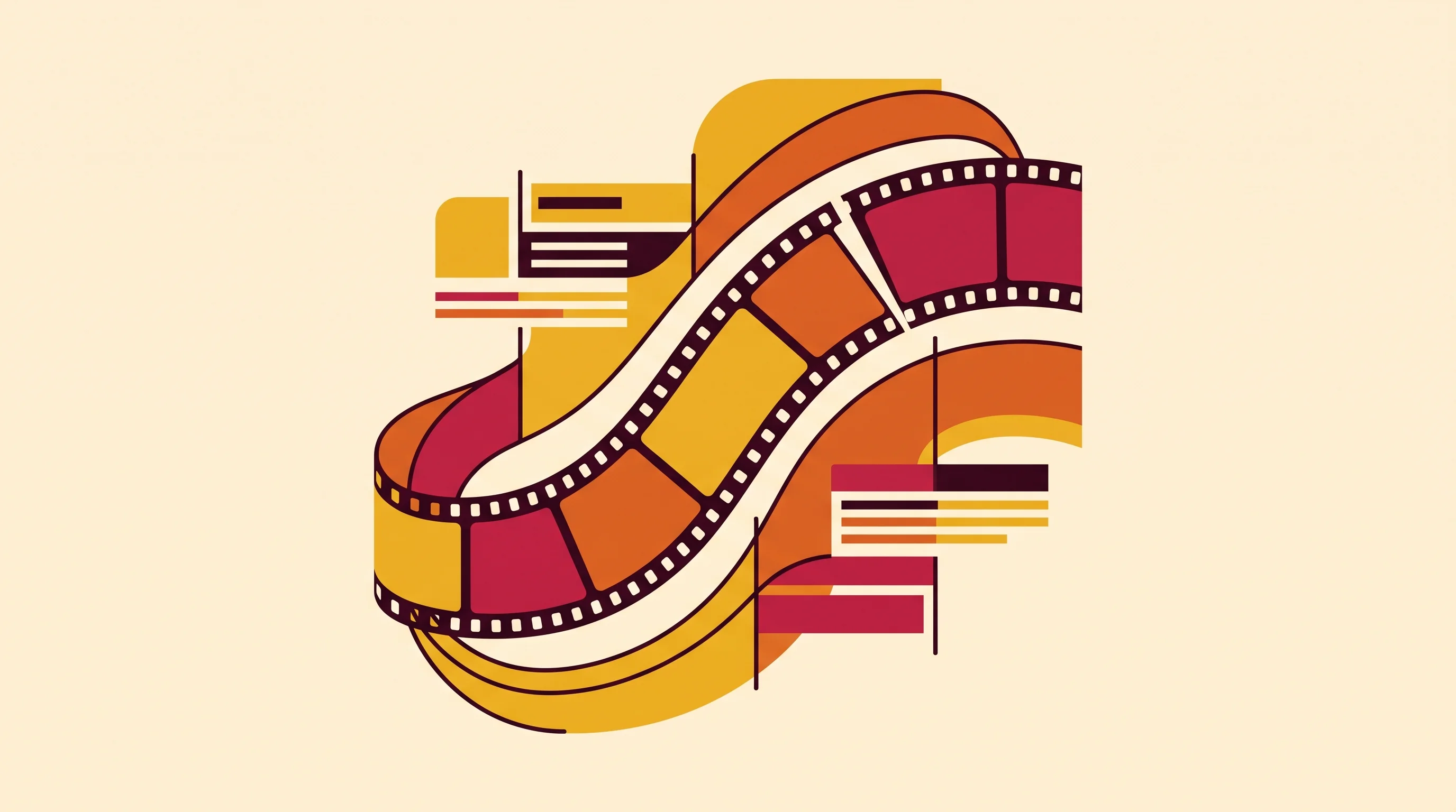 Digital illustration for article section "What the Market Actually Demands" in "YC-Backed Palette Enters Crowded AI Video Editing Market Pre-Demo Day" - A minimal, conceptual illustration representing automatic video segmentation and transcript-based ed...