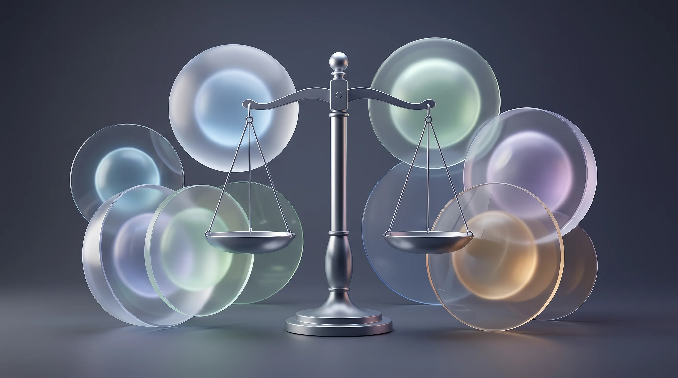 Digital illustration for article section "An Already Crowded Space" in "YC's Async Bets on Custom AI Agents for Law, Healthcare & Real Estate" - A sleek, minimalist conceptual image representing a crowded and competitive legal AI market, featuri...