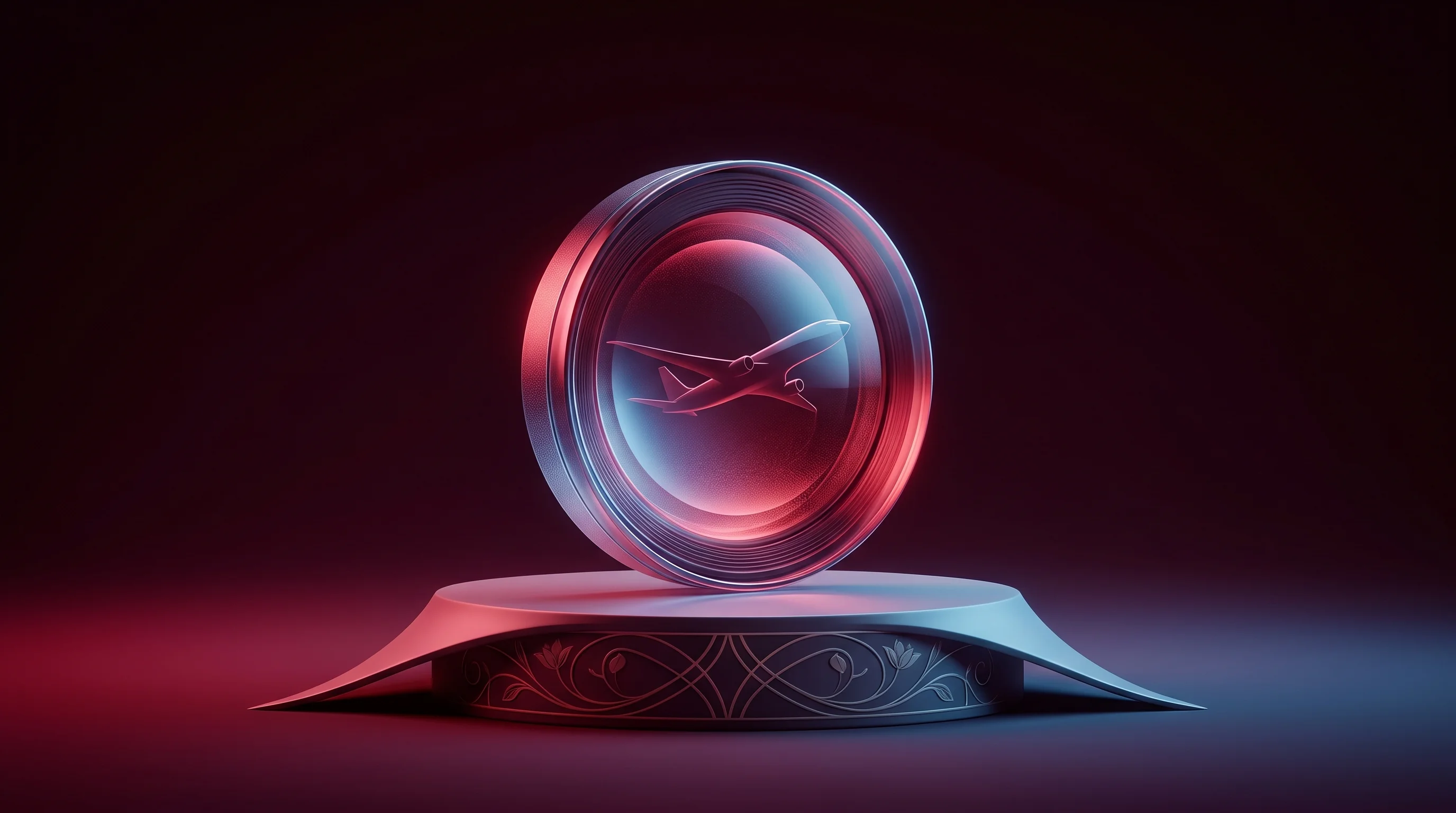 Digital illustration for article section "Air Force Roots, Dual-Use Ambitions" in "Ravee Optics Raises $6M Seed for Ultra-Compact Laser Terminals" - A conceptual and minimal representation of Air Force roots and dual-use optics technology, featuring...
