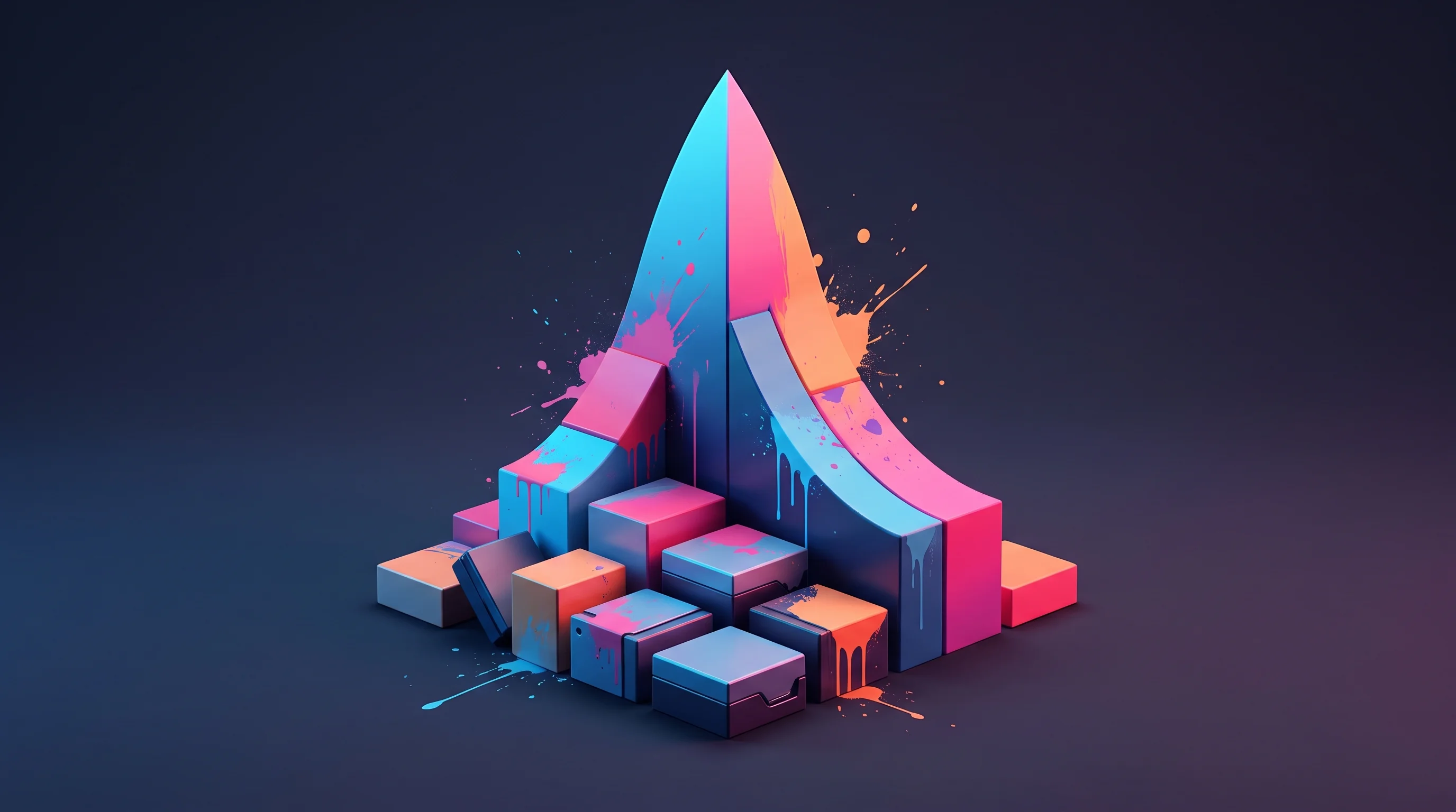 Digital illustration for article section "What Comes Next" in "Belgian Chip Startup e-peas Raises $22M for Battery-Free IoT Tech" - A minimalist, abstract conceptual visualization of commercial scaling and structural streamlining, f...