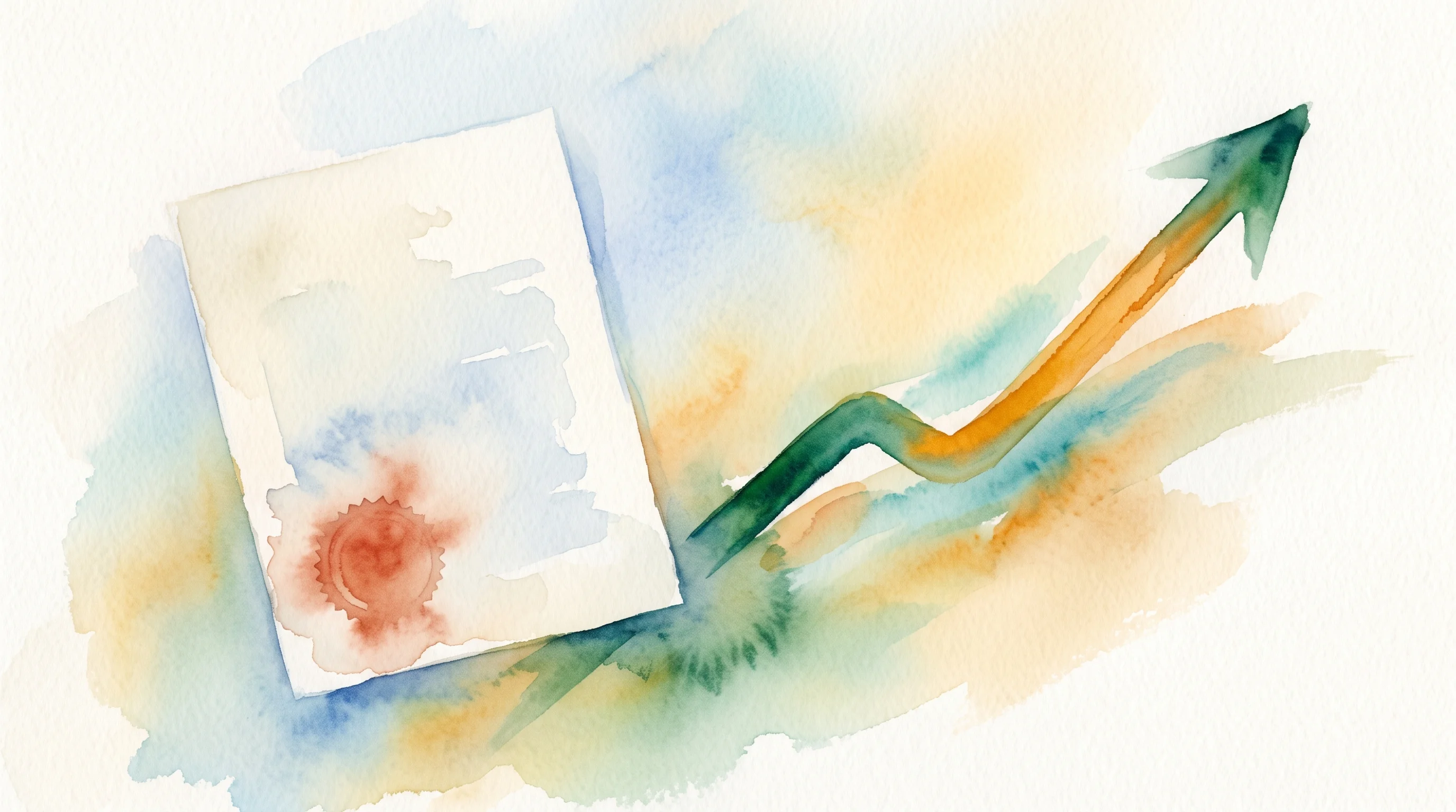 Digital illustration for article section "Congress Asks Questions, Startups Press Ahead" in "YC-Backed Ekpa Launches AI Research Agents for Retail Traders" - A minimalist and conceptual composition featuring a subtle, official-looking document with a soft in...