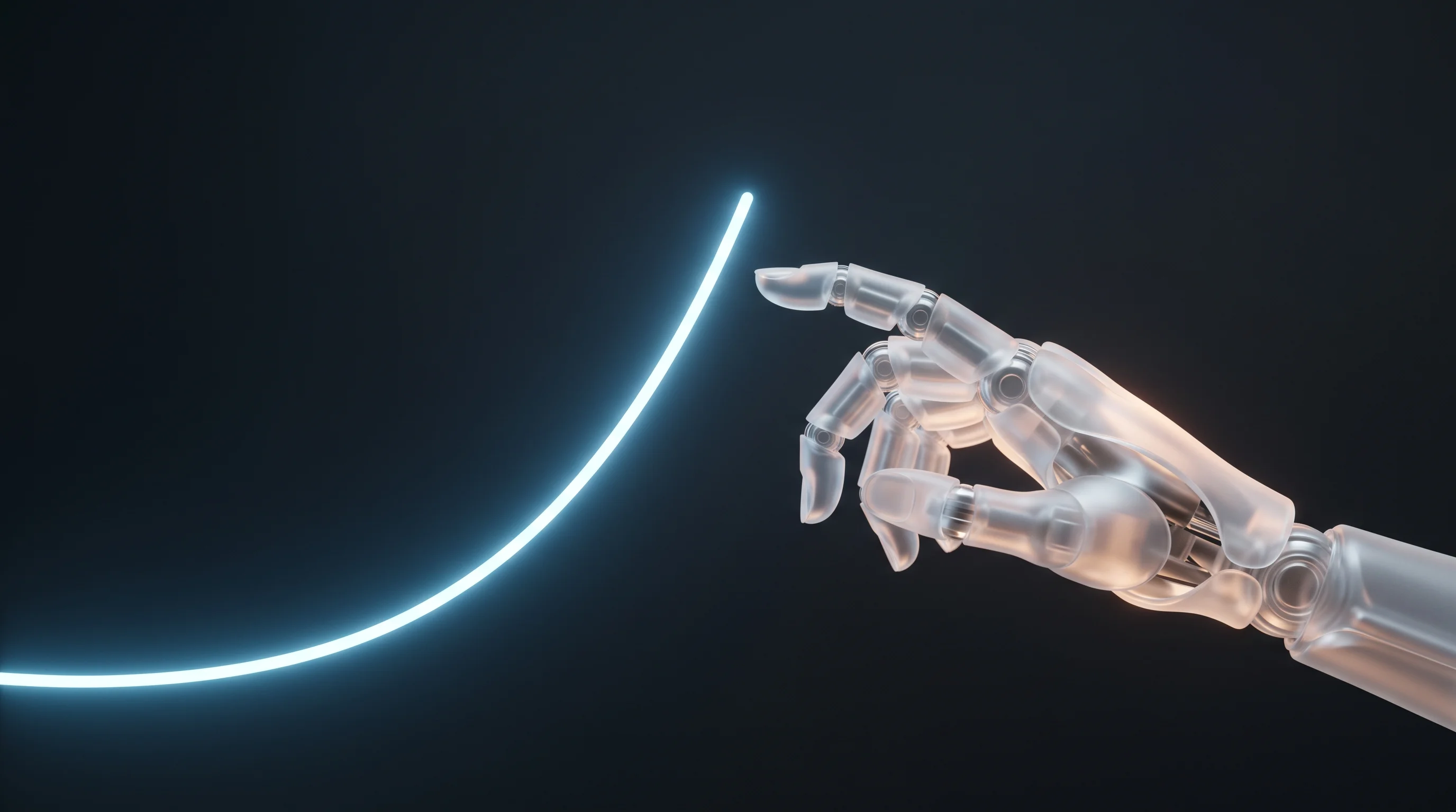 Digital illustration for article section "Following the Numbers" in "Dayan Technology Raises Angel Round for China's First Haptic Glove" - A minimalist and conceptual representation of record-breaking financial investment in humanoid robot...