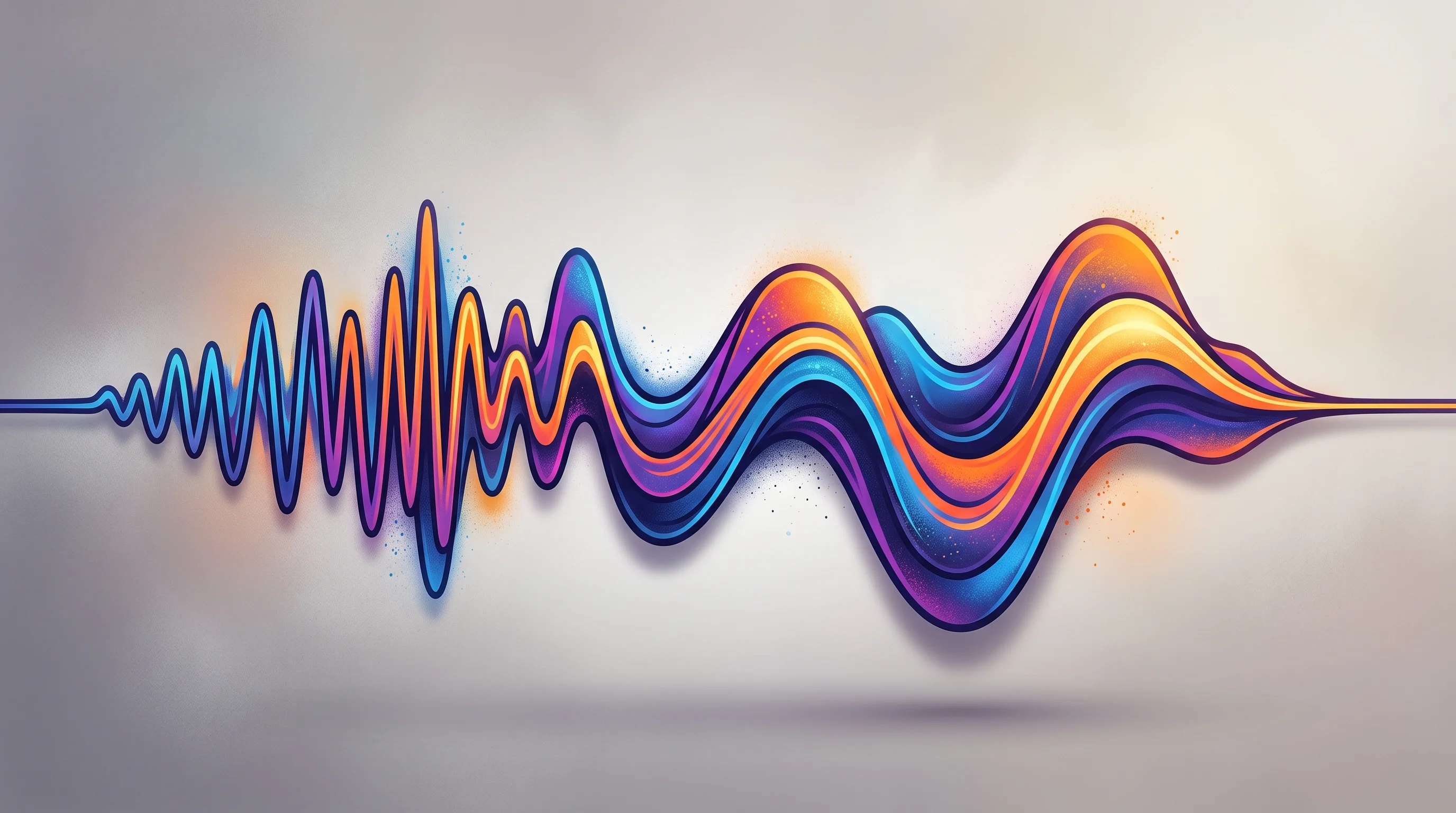 Digital illustration for article section "Speech-to-Speech and the Talent Play" in "Rime Raises $24M Series A to Humanize Enterprise Voice AI" - A sleek, conceptual illustration of a continuous, fluid audio waveform pulsing and morphing directly...