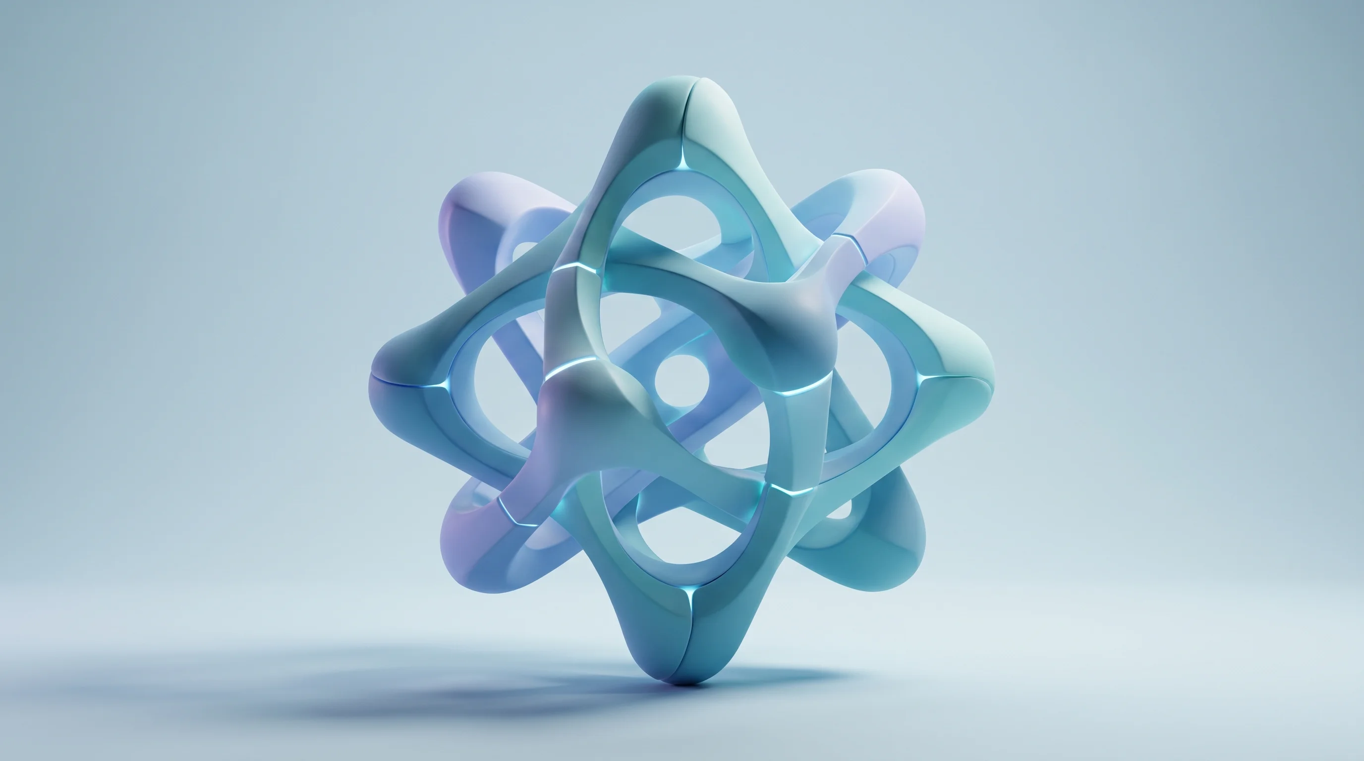 Digital illustration for article section "Context Graphs and Agentic Procedures" in "Pulse Security Raises $8M to Build 'Agentic Workforce' for CISOs" - A conceptual 3D rendering of a unified data model, visualized as a central, elegant sculpture of smo...