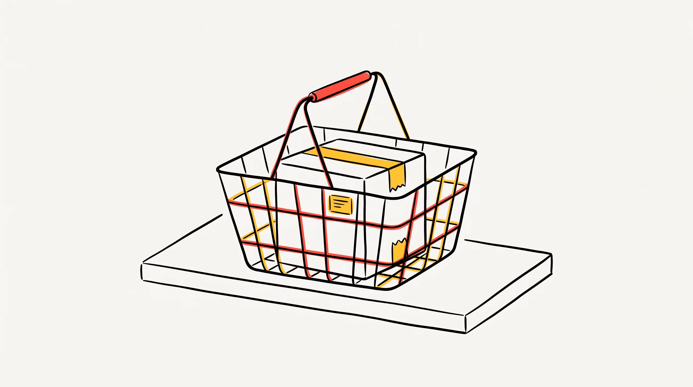 Digital illustration for article section "Retail as the Next Frontier" in "Bower Collective's £6.6M Journey: Building Circular Packaging at Scale" - A minimalist, conceptual illustration representing the expansion from predictable subscription model...