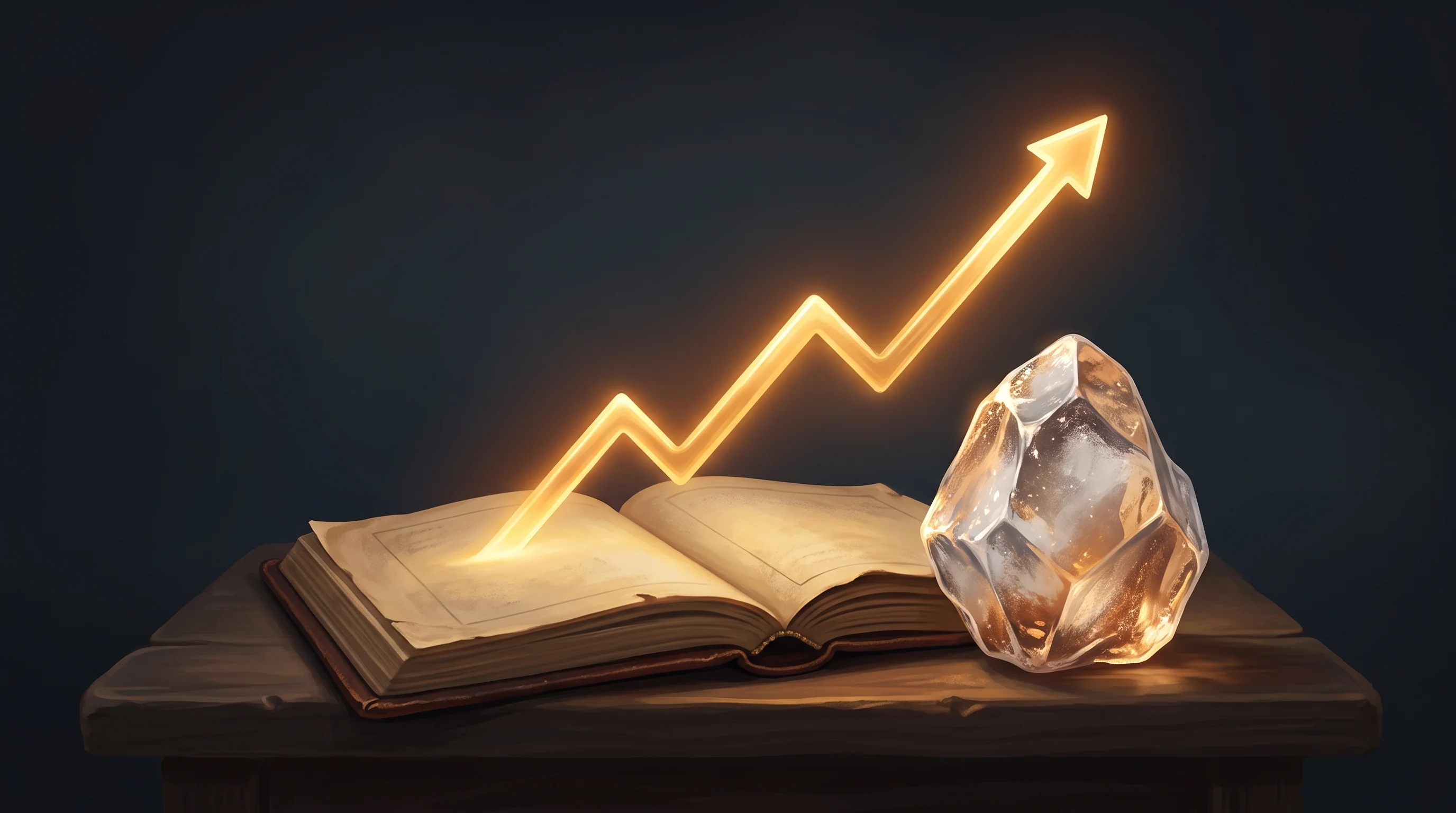 Digital illustration for article section "Traction, or the Promise of It" in "Beacon Security Lands $13M Seed for AI-Powered Security Data Layer" - A conceptual and minimal illustration representing startup traction and unverified growth metrics, f...