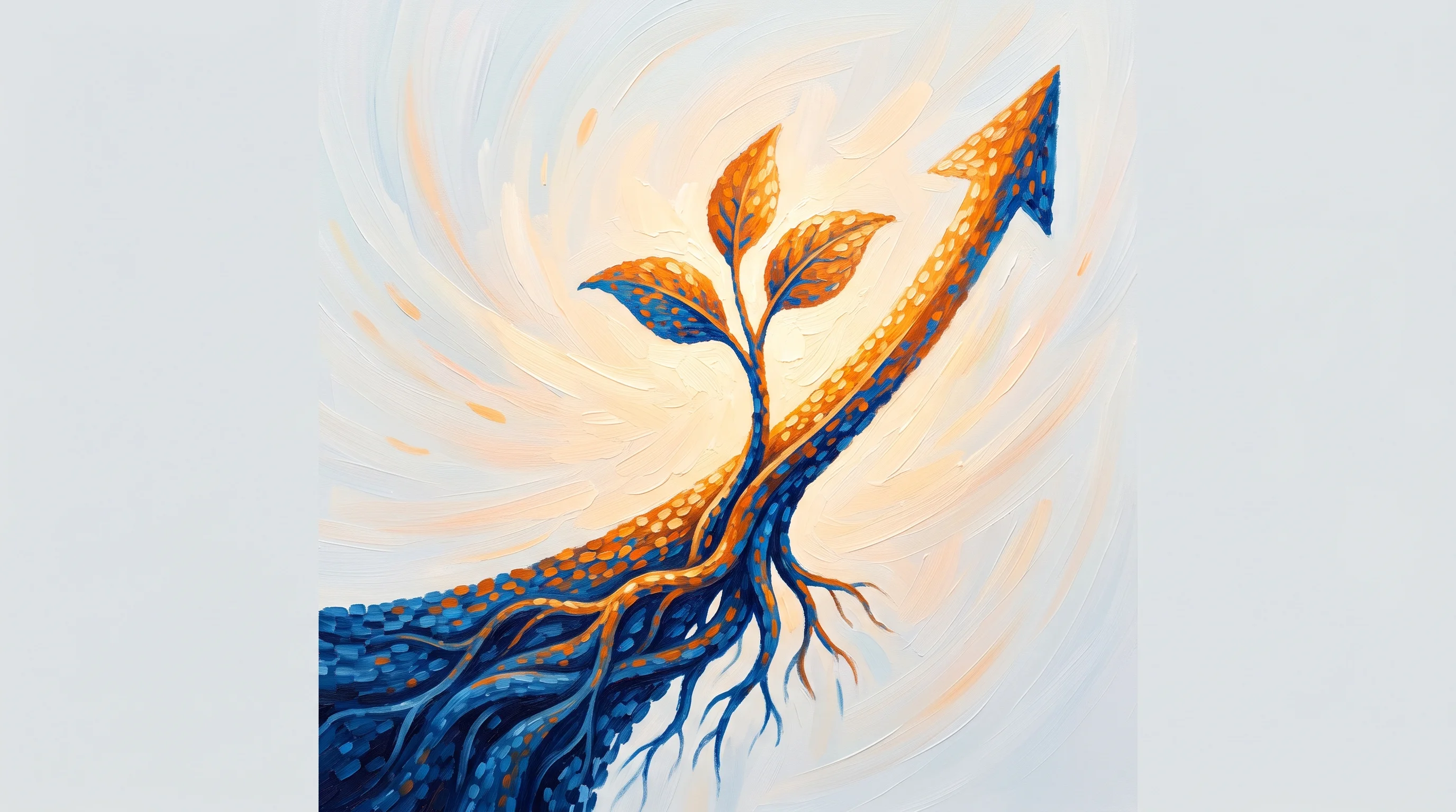 Digital illustration for article section "The Inflection Point Ahead" in "The Race to Build Pesticides That Save Bees, Not Kill Them" - A conceptual and minimalist representation of an inflection point in the agricultural biotechnology ...