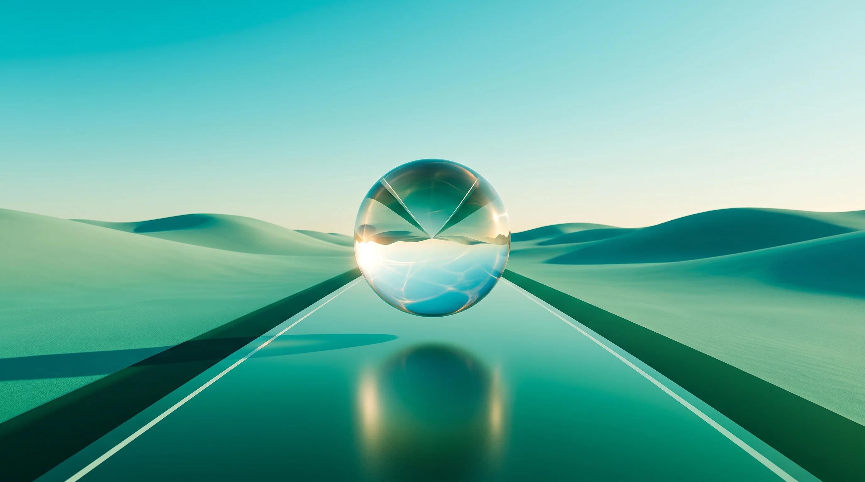 Digital illustration for article section "What Comes Next" in "Photon Queue Raises $4M to Commercialize Room-Temp Quantum Memory" - A minimalist, dreamlike conceptual art scene illustrating the future of quantum commercialization, f...