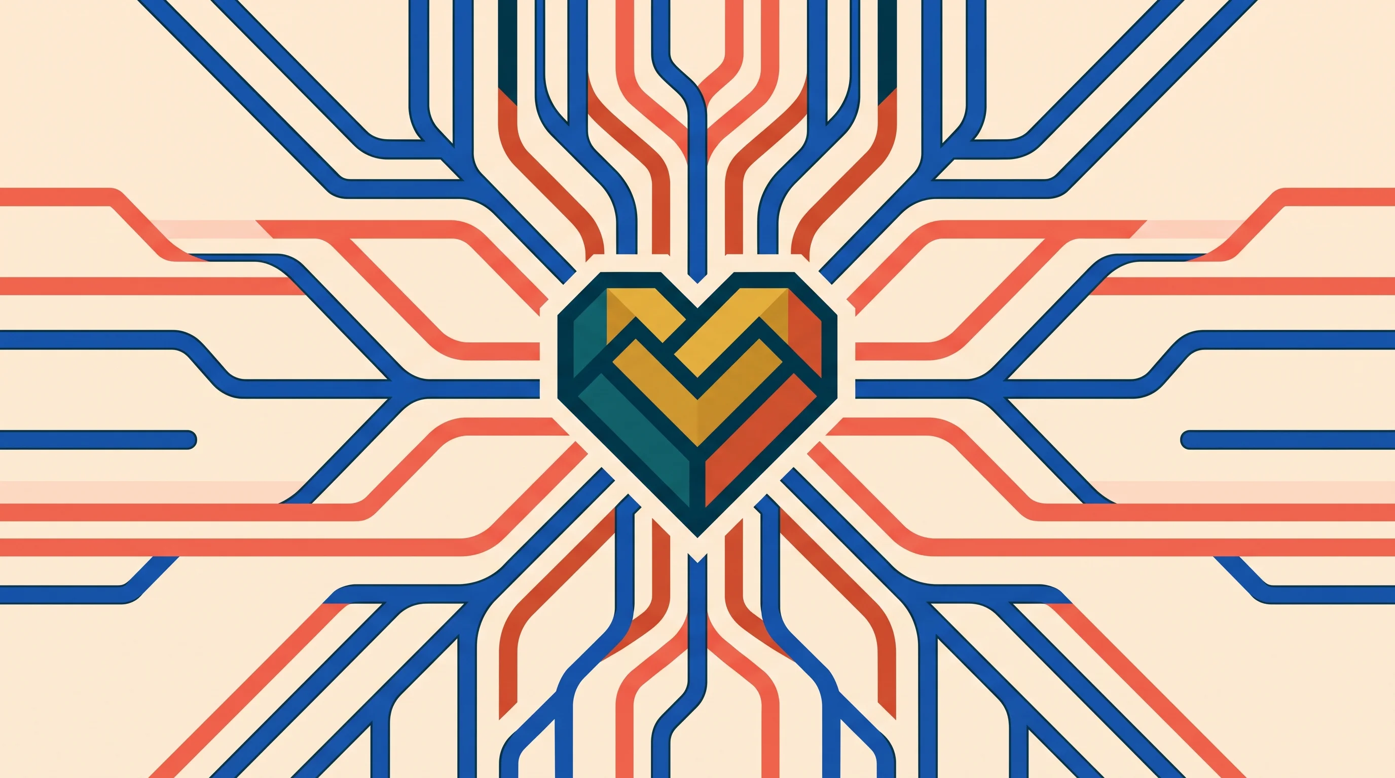Digital illustration for article section "Scale Remains the Question" in "D-Heart's Smartphone ECG Brings 24/7 Telecardiology to Global Markets" - A minimalist, conceptual illustration representing the challenge of business scaling and a 24/7 tele...
