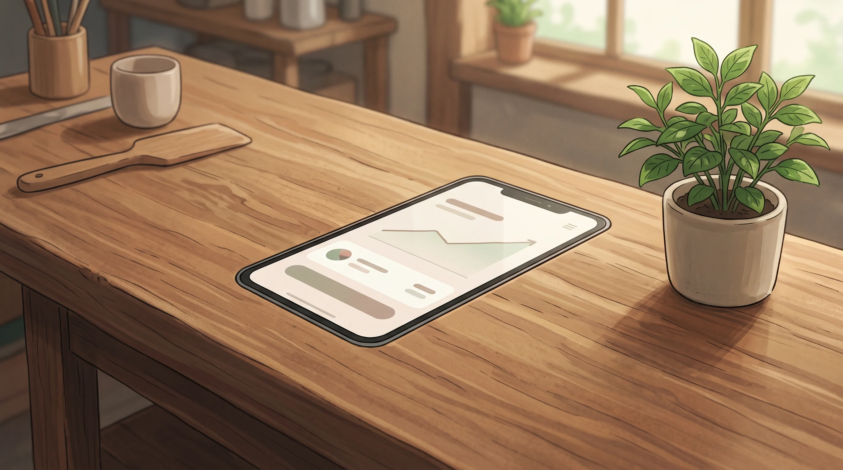 Digital illustration for article section "Embedded Bets" in "Kintai Raises €10M Series A to Democratize SME Finance in Europe" - A minimalist, conceptual illustration representing embedded finance, featuring a sleek, modern smart...
