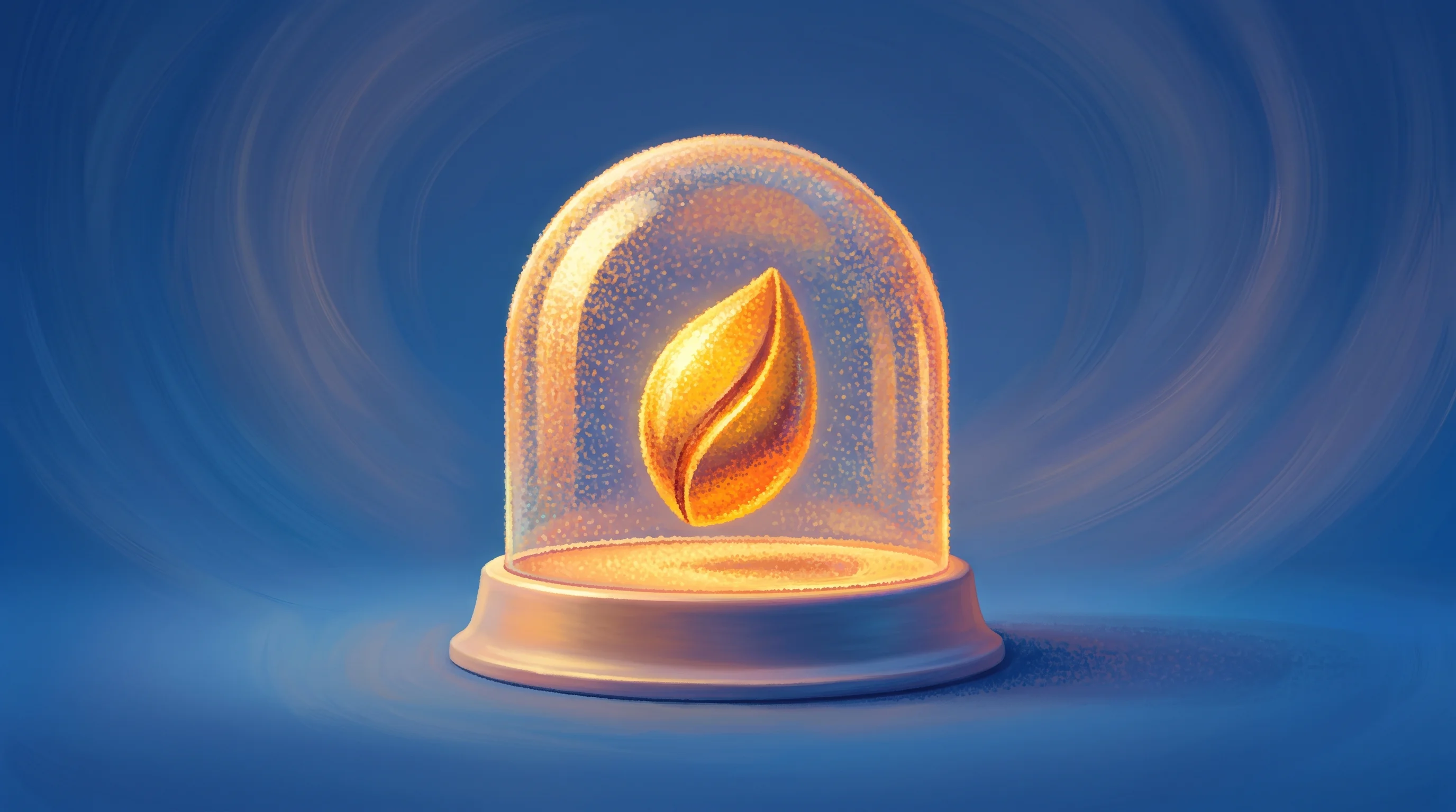 Digital illustration for article section "What Comes Next" in "Klaimee Raises $5.5M to Insure Autonomous AI Agents" - A clean, minimal conceptual image representing seed capital and insurance-backed warranties, featuri...