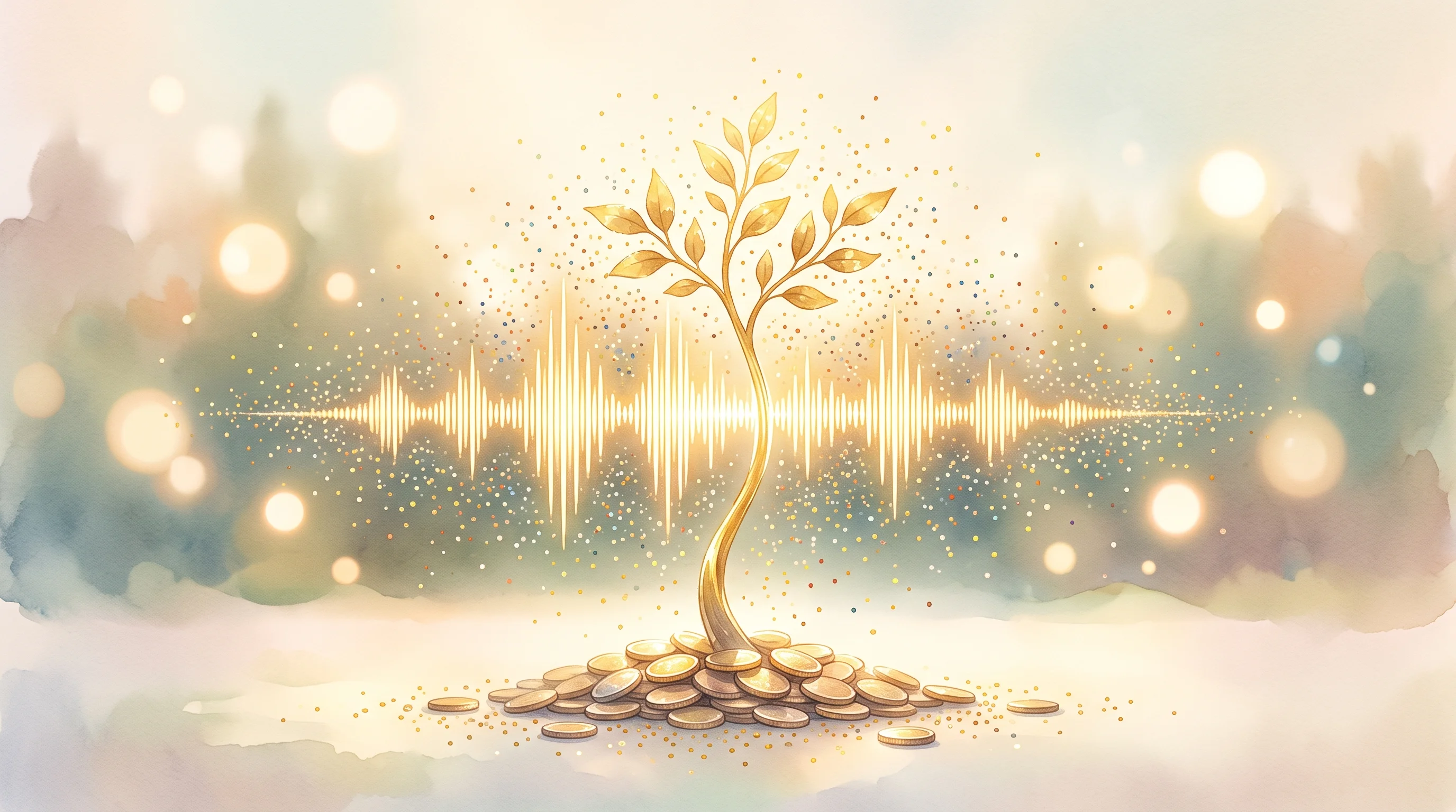 Digital illustration for article section "A Crowded, Capital-Hungry Space" in "telli Raises $15M Seed to Replace Human Phone Sales with AI Agents" - A conceptual and minimalist illustration representing the heavily funded voice AI market, featuring ...