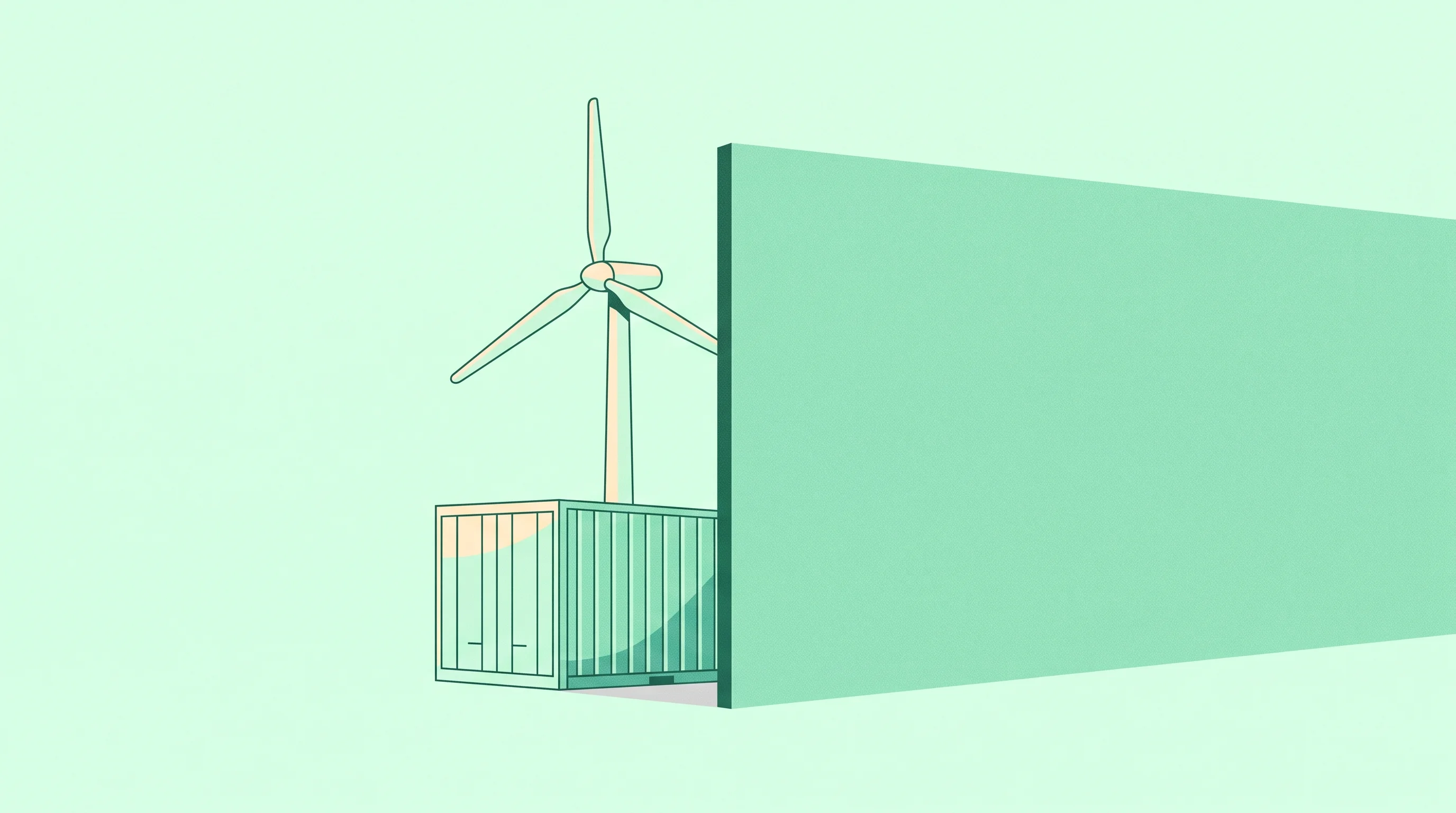 Digital illustration for article section "Traction, With Caveats" in "Arrakis Technologies Raises $30M to Bring AI Agents to Industry" - A clean, minimalist conceptual illustration representing discreet enterprise growth in the energy an...