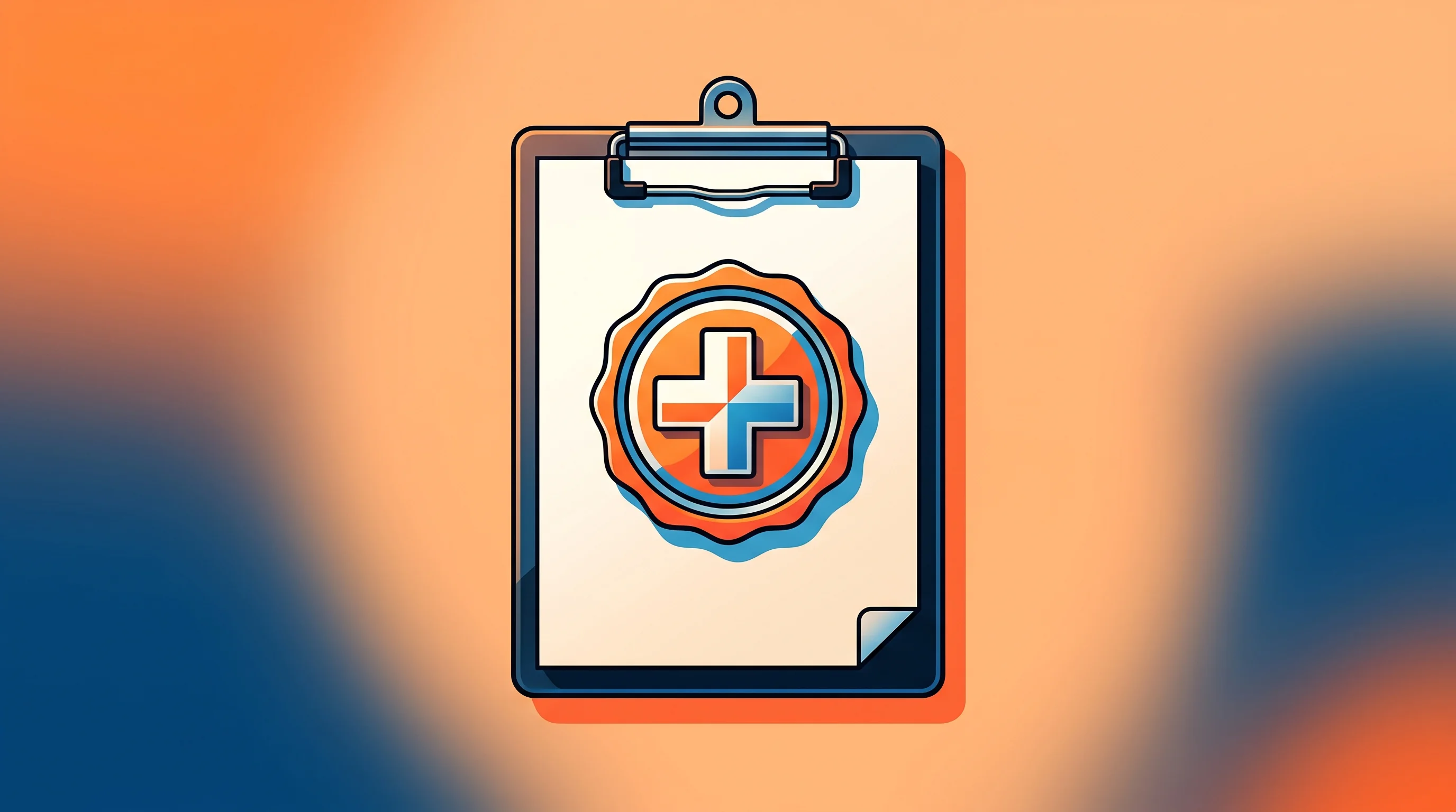 Digital illustration for article section "Beyond Credentialing" in "Assured Health Raises $19M Series A for AI-Powered Credentialing" - A conceptual illustration representing the expansion of AI into hospital privileging workflows, feat...