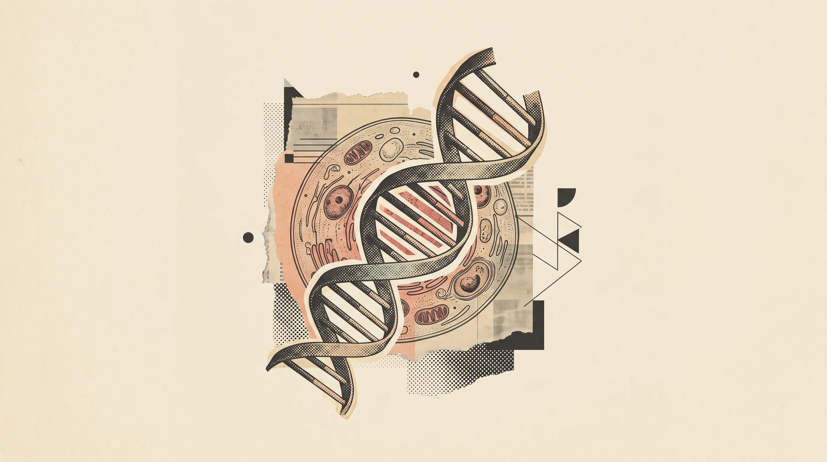 Digital illustration for article section "A Billion Genes, Virtually Screened" in "Transcripta Bio Raises $24M to Advance AI Drug Discovery Platform" - A striking, minimal conceptual artwork representing the virtual screening of a billion genes, featur...