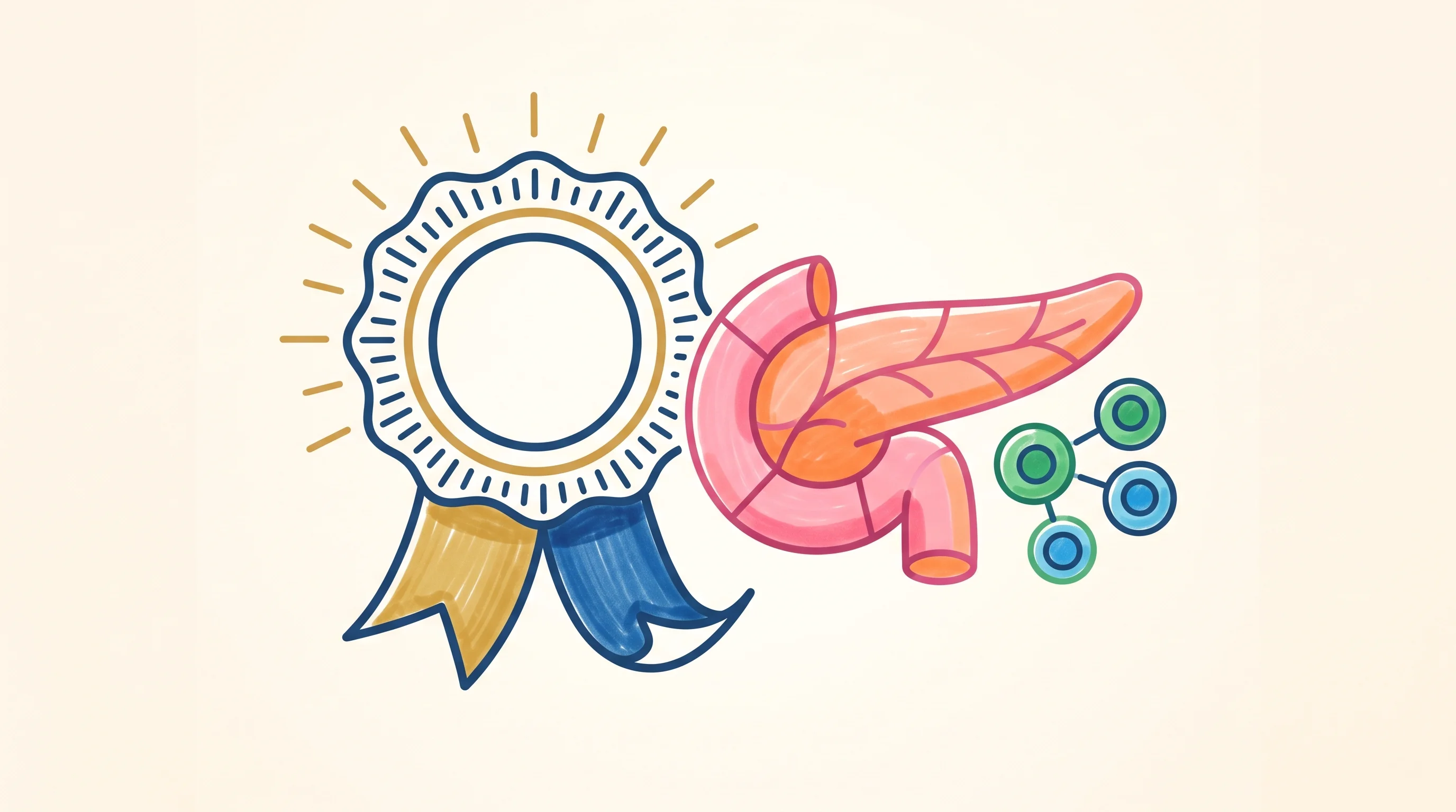Digital illustration for article section "Mayo's Seal of Approval" in "Syntax Bio Expands Series A to $14.4M for CRISPR Cell Therapy Platform" - A clean, minimalist conceptual illustration representing a prestigious medical seal of approval for ...