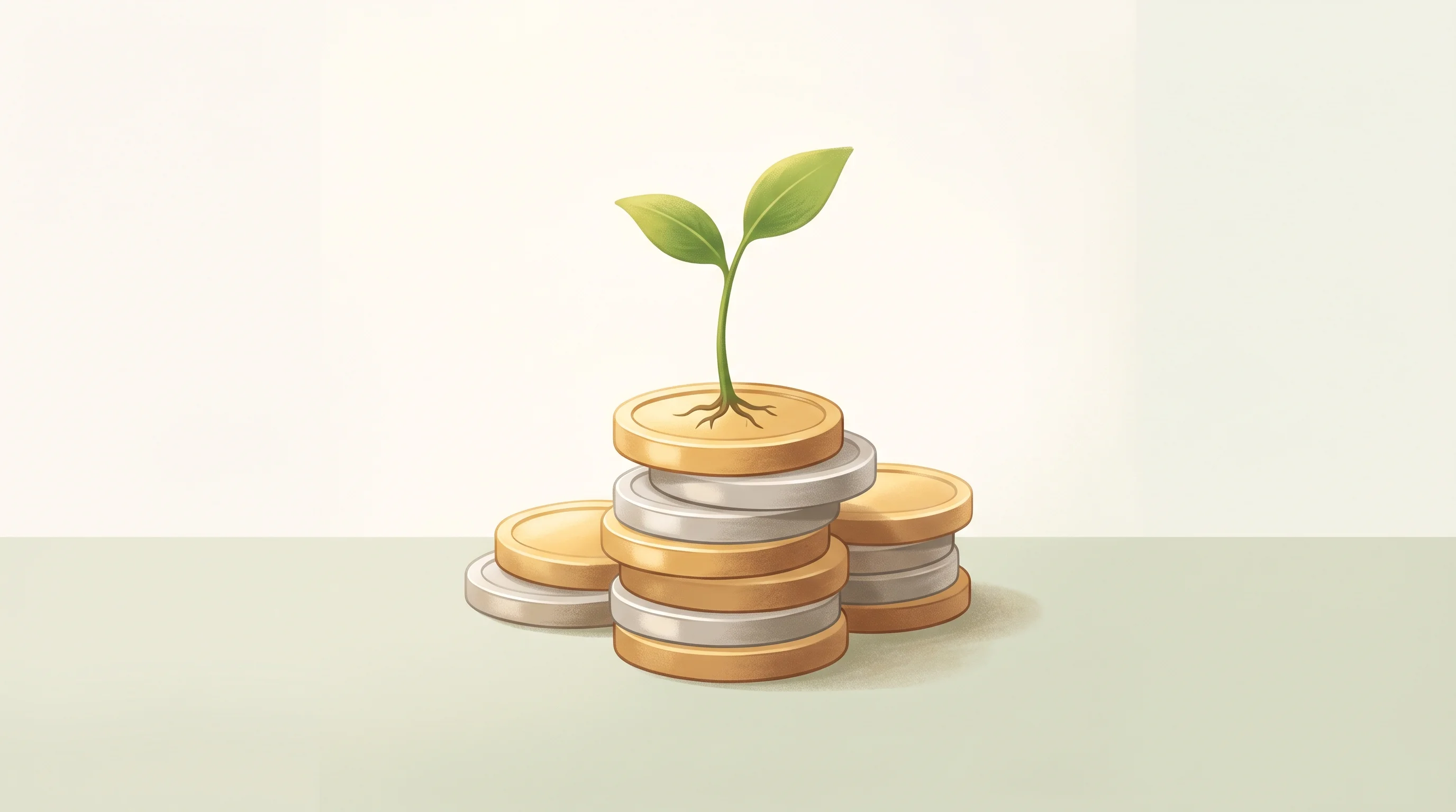 Digital illustration for article section "The Valuation Question and the Numbers Behind It" in "SiftMed Lands $5M CAD Seed to Cut Insurance Claims Review by 70%" - A minimalist and conceptual illustration representing financial valuation and the growth of a seed f...