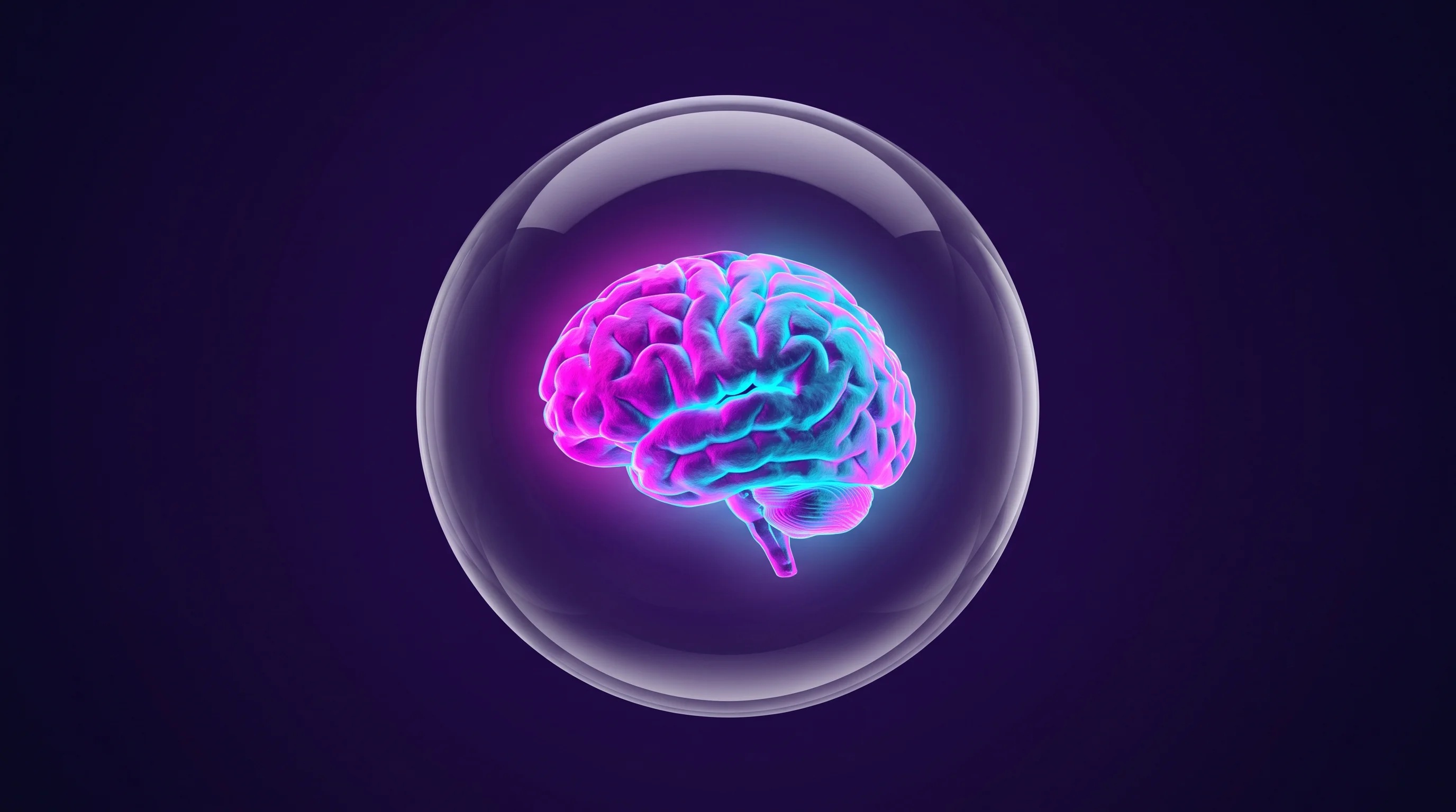 Digital illustration for article section "The Ethics Problem Silicon Never Had" in "Living Compute: Startups Train Human Brain Cells to Run AI" - A conceptual and minimalist composition featuring a single, delicate biological neural organoid susp...