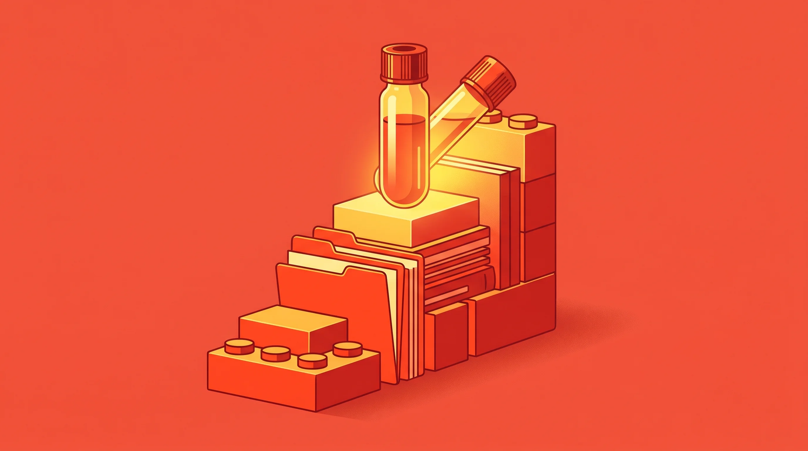 Digital illustration for article section "From Test Kit to Clinical Stack" in "Juno Bio Raises $3.8M, Opens First Women's Health Sequencing Lab" - A conceptual and minimal illustration representing the evolution from a biological test kit to a com...