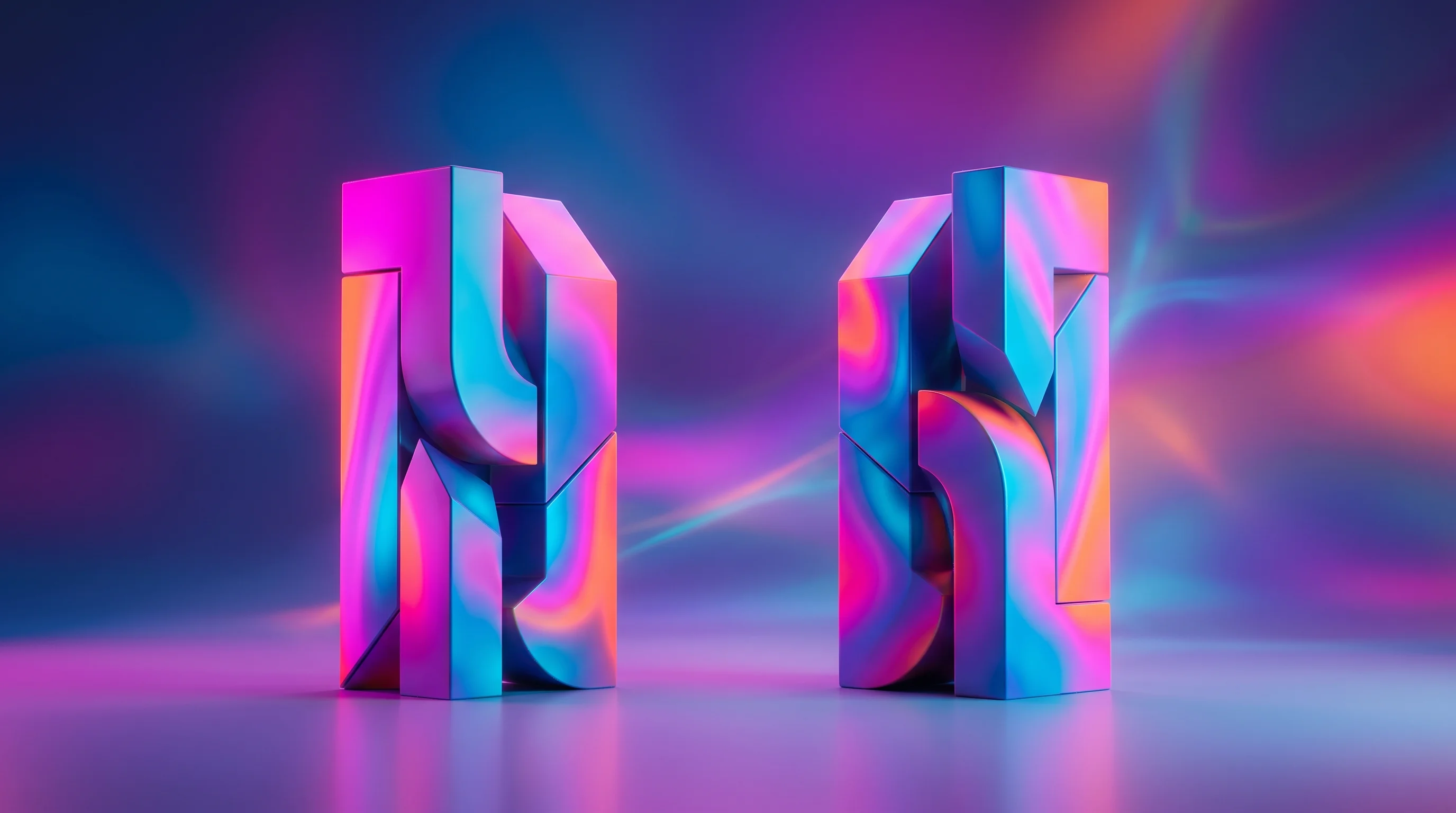 Digital illustration for article section "The Digital Twin Approach" in "Why AI Agents Fail at Work: The Race to Build Real Workflow Data" - A conceptual, minimalist visual representation of a "digital twin" ecosystem, featuring two perfectl...