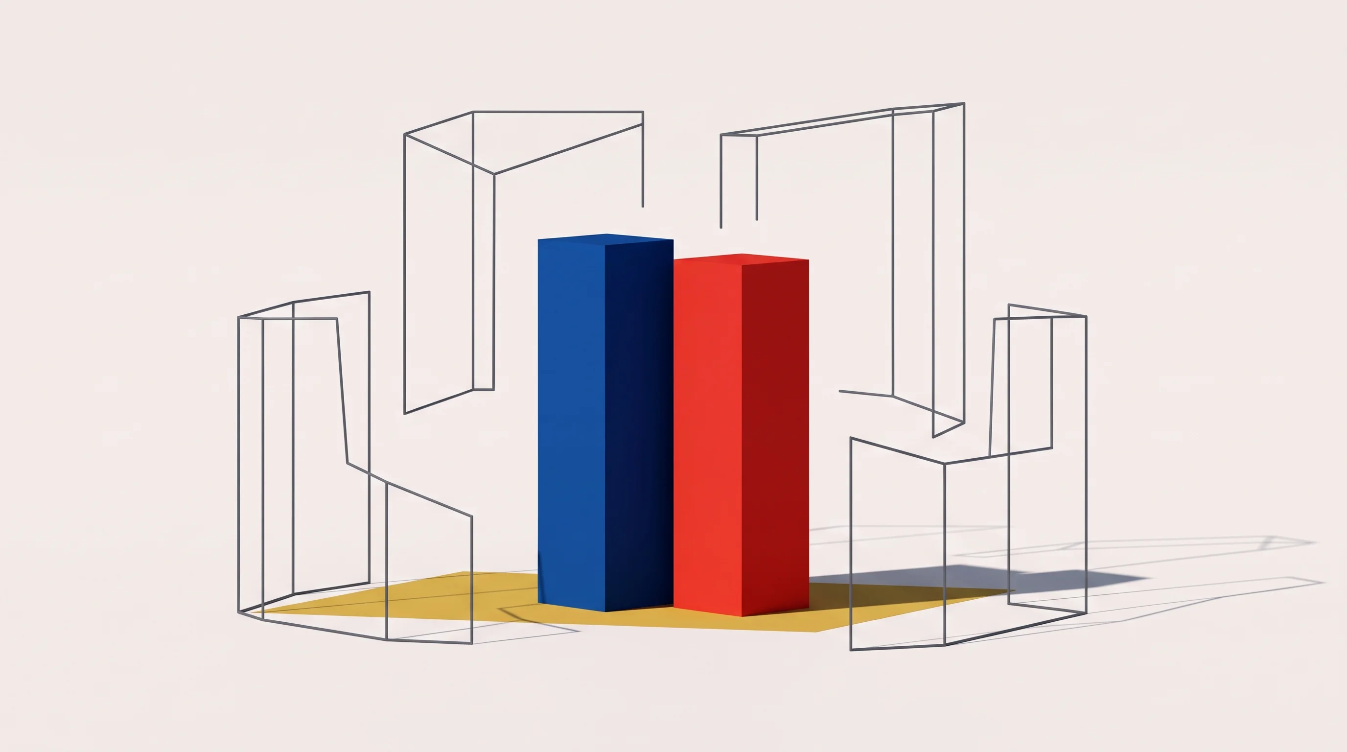 Digital illustration for article section "What We Don't Know" in "YC S26's Computable Launches Trading Platform for GPU Hours" - A minimalist, conceptual image representing hidden information and an anonymous two-person team, fea...