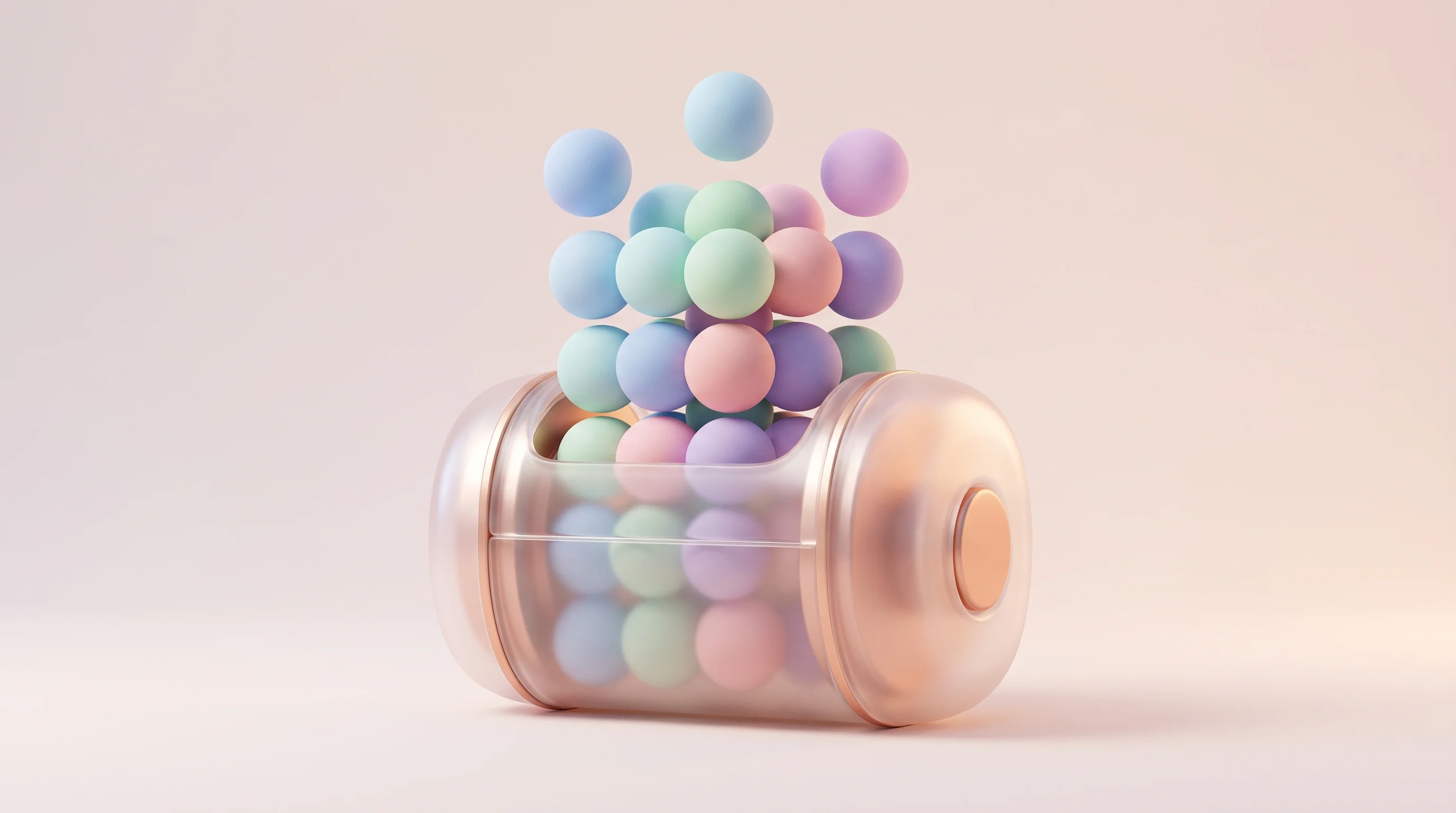 Digital illustration for article section "Why Persistence Actually Matters" in "Why AI Agents Are Getting Their Own Cloud Computers" - A clean, minimal 3D composition featuring a single, cleverly designed rounded storage capsule neatly...