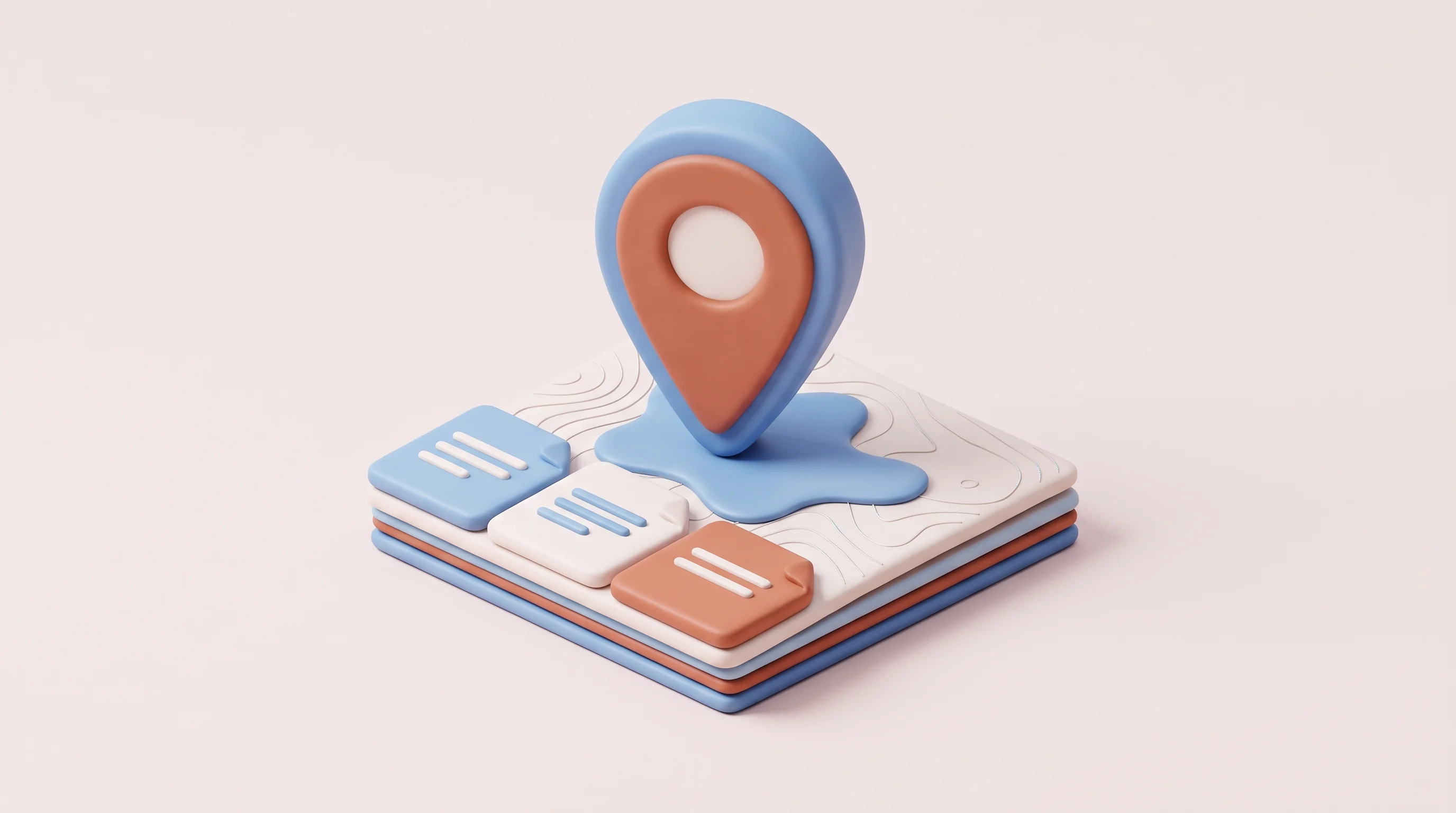 Digital illustration for article section "Citations Included" in "YC-Backed Mireye Builds Geospatial Layer for Physical AI Agents" - A clean, minimal, and modern conceptual image featuring a stylized, oversized geographic map pin res...