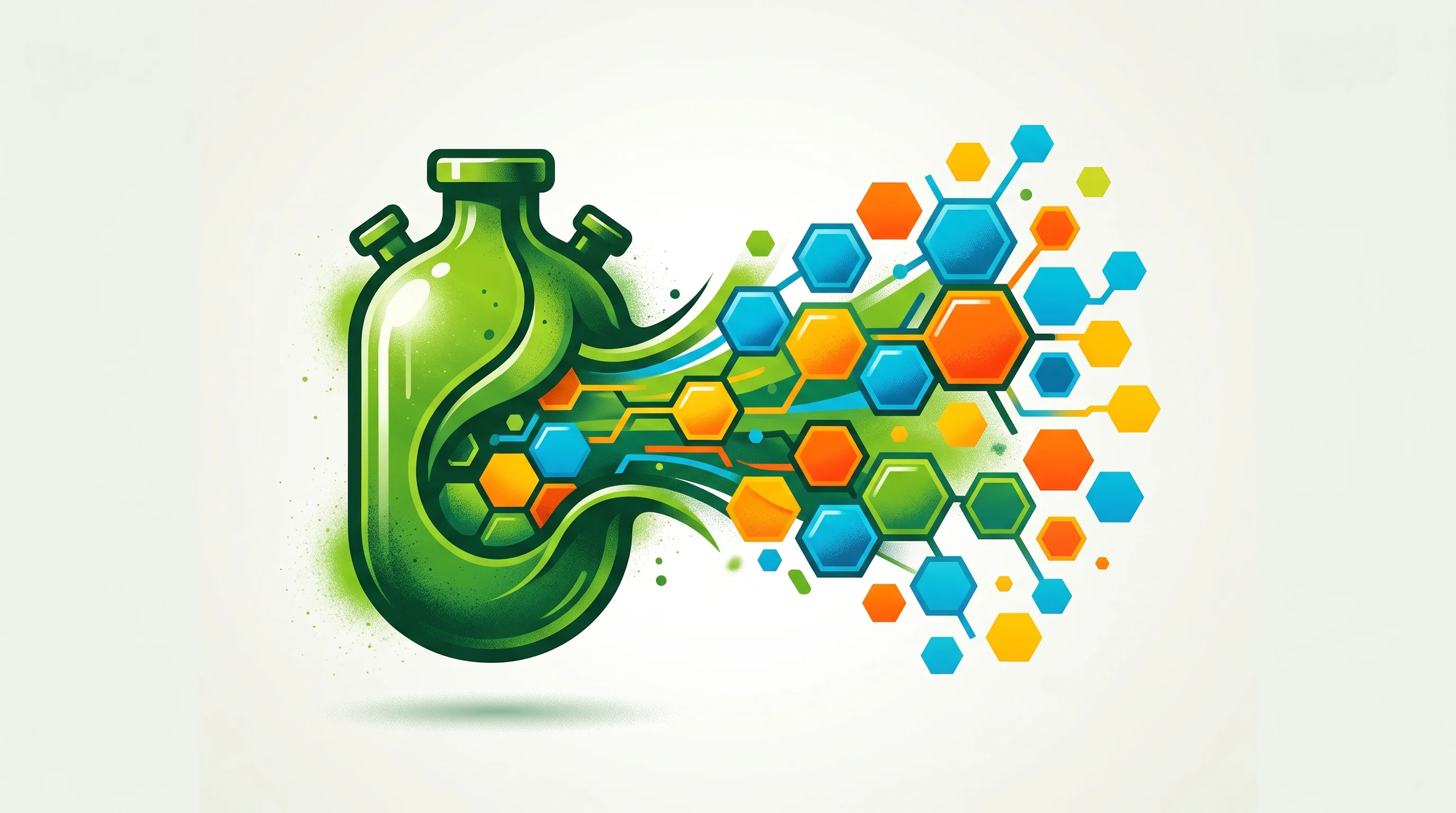 Digital illustration for article section "What Could Go Wrong (and Right)" in "How YC-Backed Rise Reforming Turns Waste Gas Into Critical Chemicals" - A clean, minimalist conceptual illustration representing the critical scaling phase of biogas-to-che...