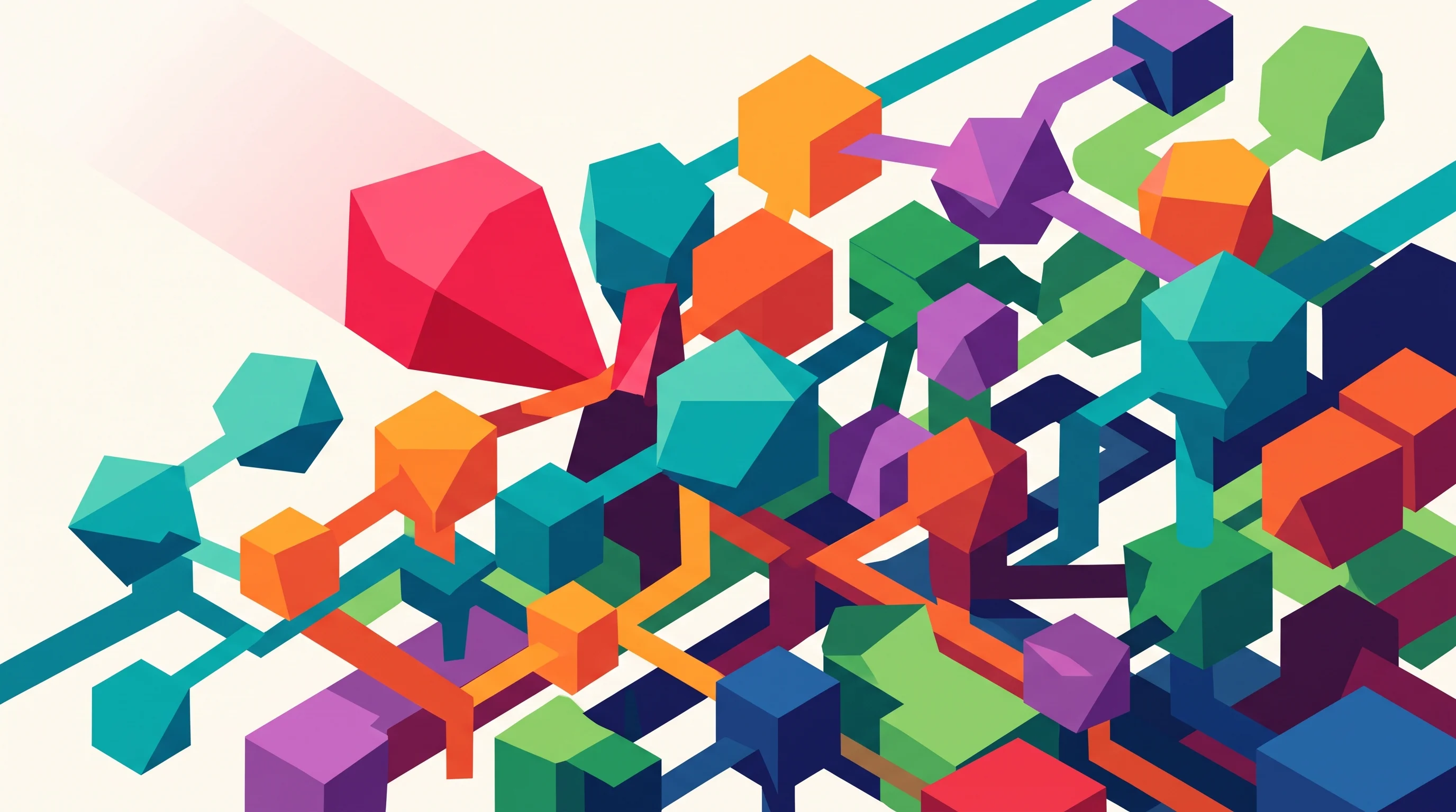 Digital illustration for article section "An Increasingly Crowded Space" in "YC-Backed Graphify Brings On-Device Knowledge Graphs to Enterprise Code" - A conceptual illustration representing an increasingly crowded space, featuring a clean, minimal com...