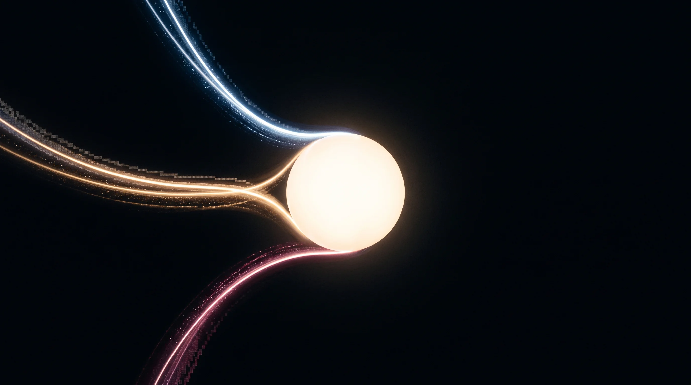 Digital illustration for article section "Three Converging Forces" in "YC-Backed Maingen Builds RL Training Grounds for Industrial AI" - A clean, minimalist conceptual image representing three converging forces of industrial regulation a...