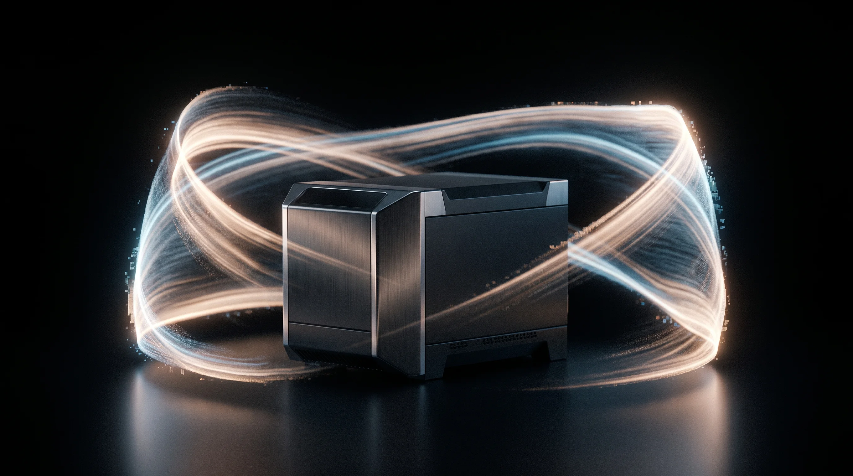 Digital illustration for article section "What Comes Next" in "YC-Backed Maingen Builds RL Training Grounds for Industrial AI" - A conceptual and highly minimalist representation of the future of industrial reinforcement learning...