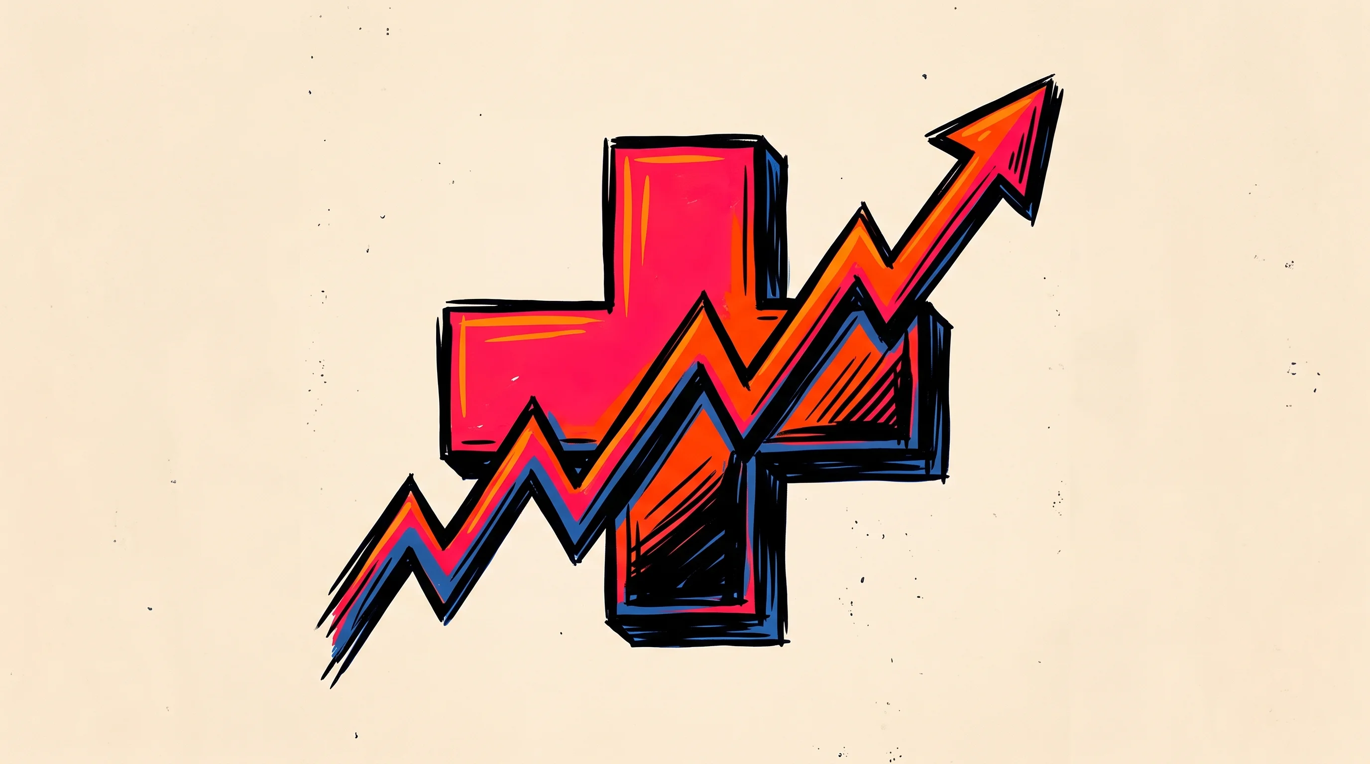 Digital illustration for article section "The Stakes Are High" in "Oxford's Vivid Dx Raises Seed to Fight Sepsis with 30-Min Test" - A conceptual, minimal illustration representing the high stakes and grim statistics of medical morta...