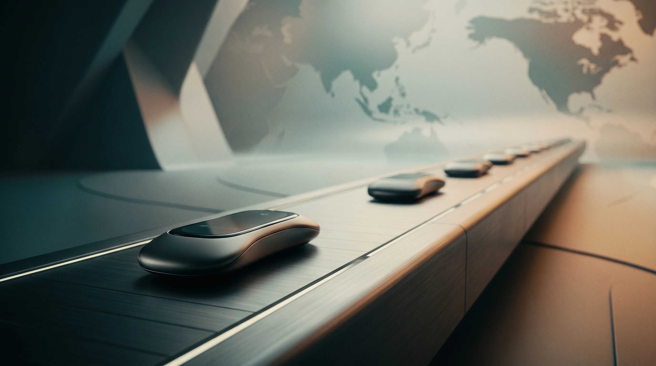 Digital illustration for article section "Scaling the Factory" in "Singapore's Ropedia Lands $22M for Physical AI Data Platform" - A striking, minimalist conceptual image representing the rapid scaling of modern manufacturing and g...