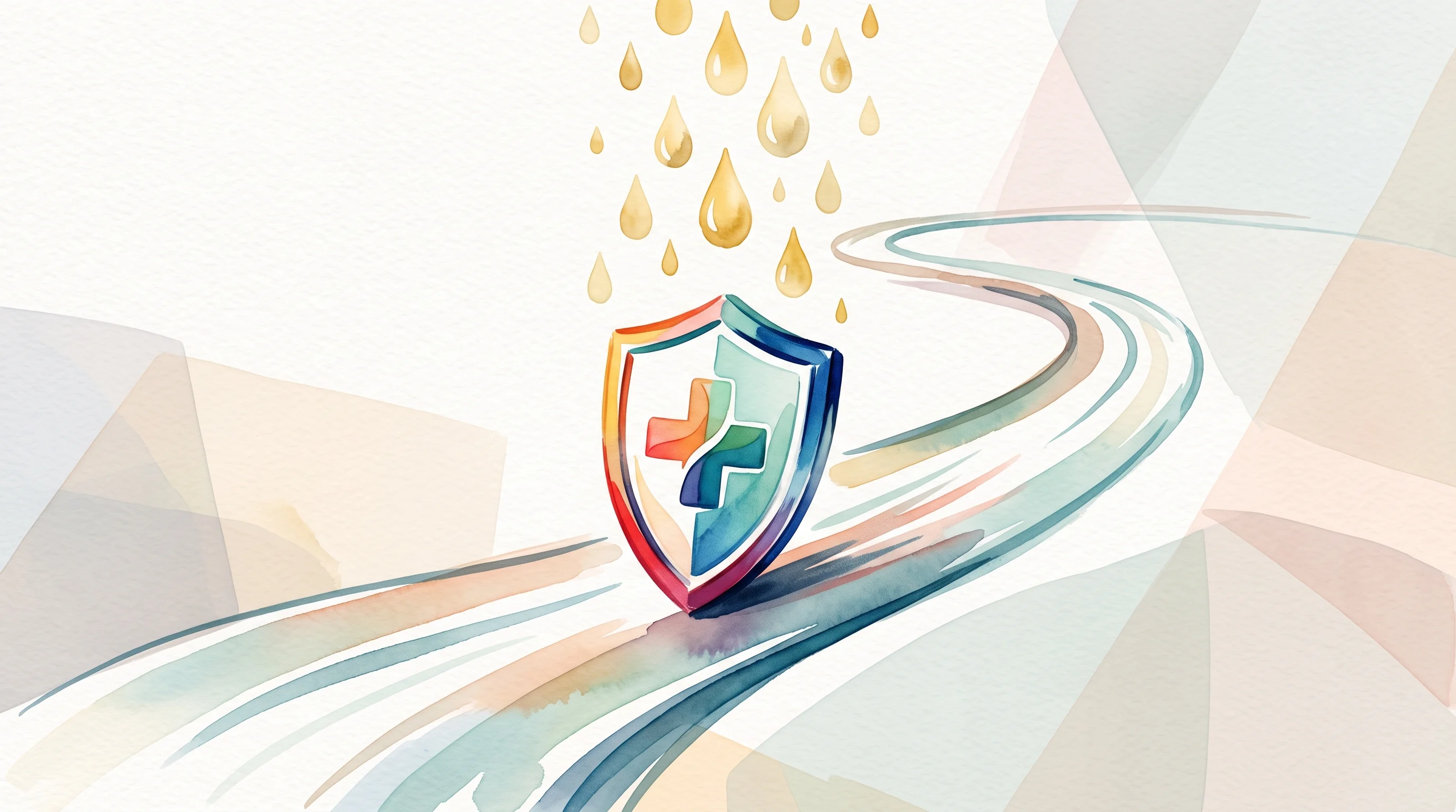 Digital illustration for article section "Racing Through a Crowded Market" in "3VC Backs Ahead Health as European Preventive Screening Race Heats Up" - A conceptual, minimalist illustration representing a highly competitive preventive screening market,...