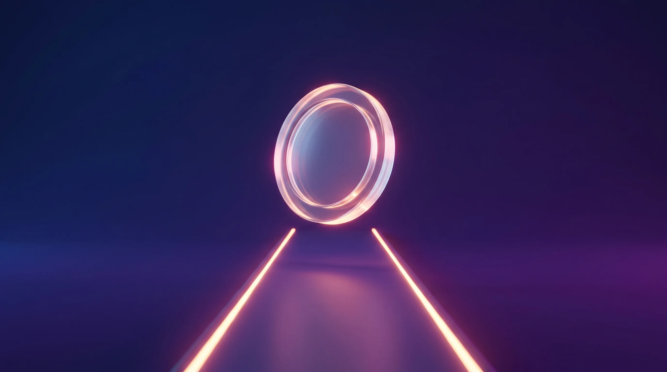 Digital illustration for article section "The remittance prize" in "OneDosh Raises $1M More, Hits 200K Users in Cross-Border Push" - A minimalist, conceptual 3D motion graphics rendering of a luminous, translucent crystal coin perfec...